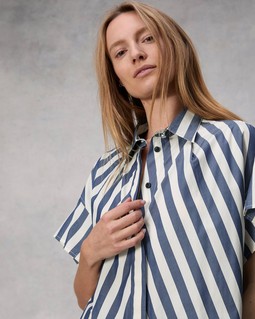 Martha Striped Cotton Poplin Shirt image number 6
