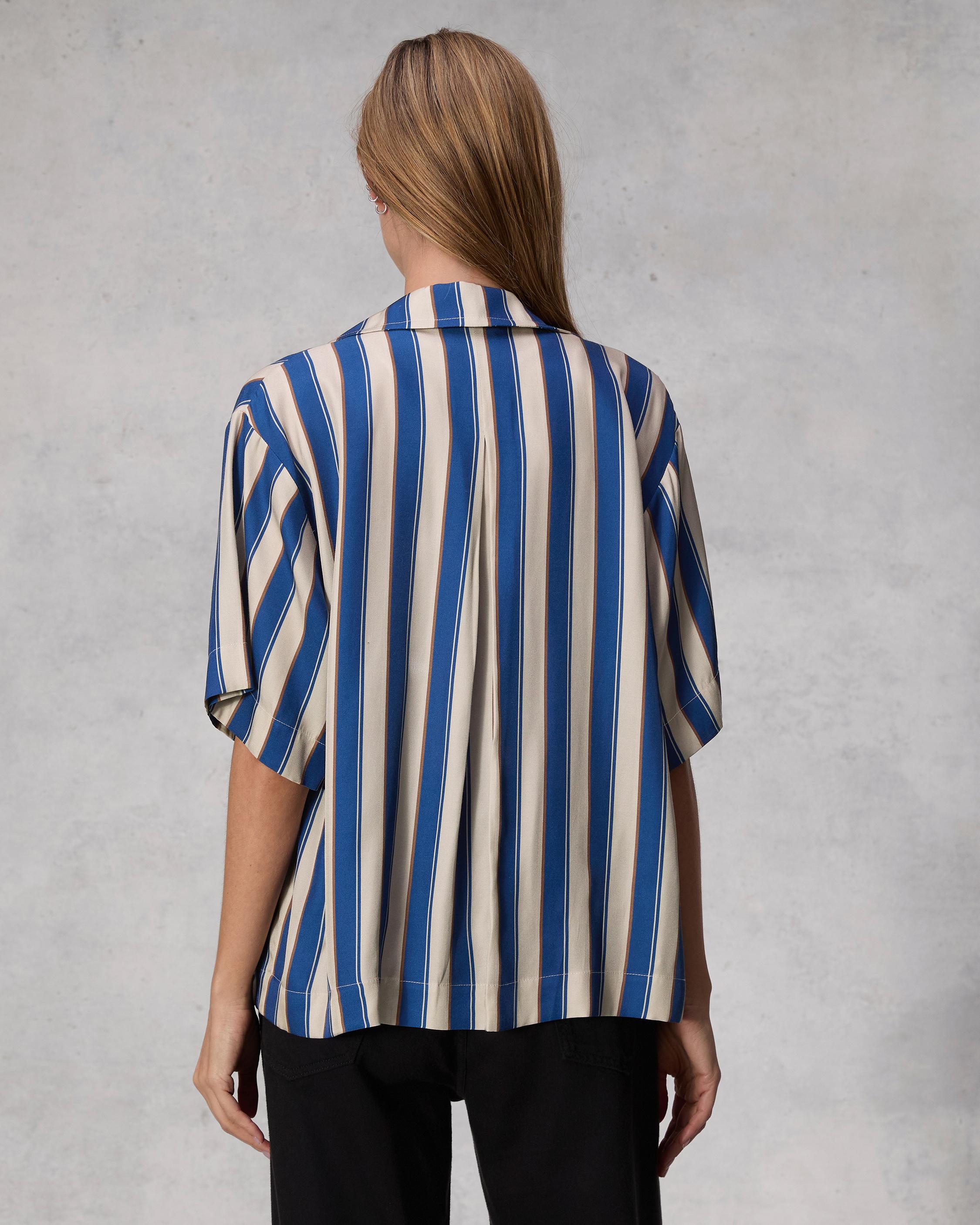 Declan Striped Silk Shirt image number 5