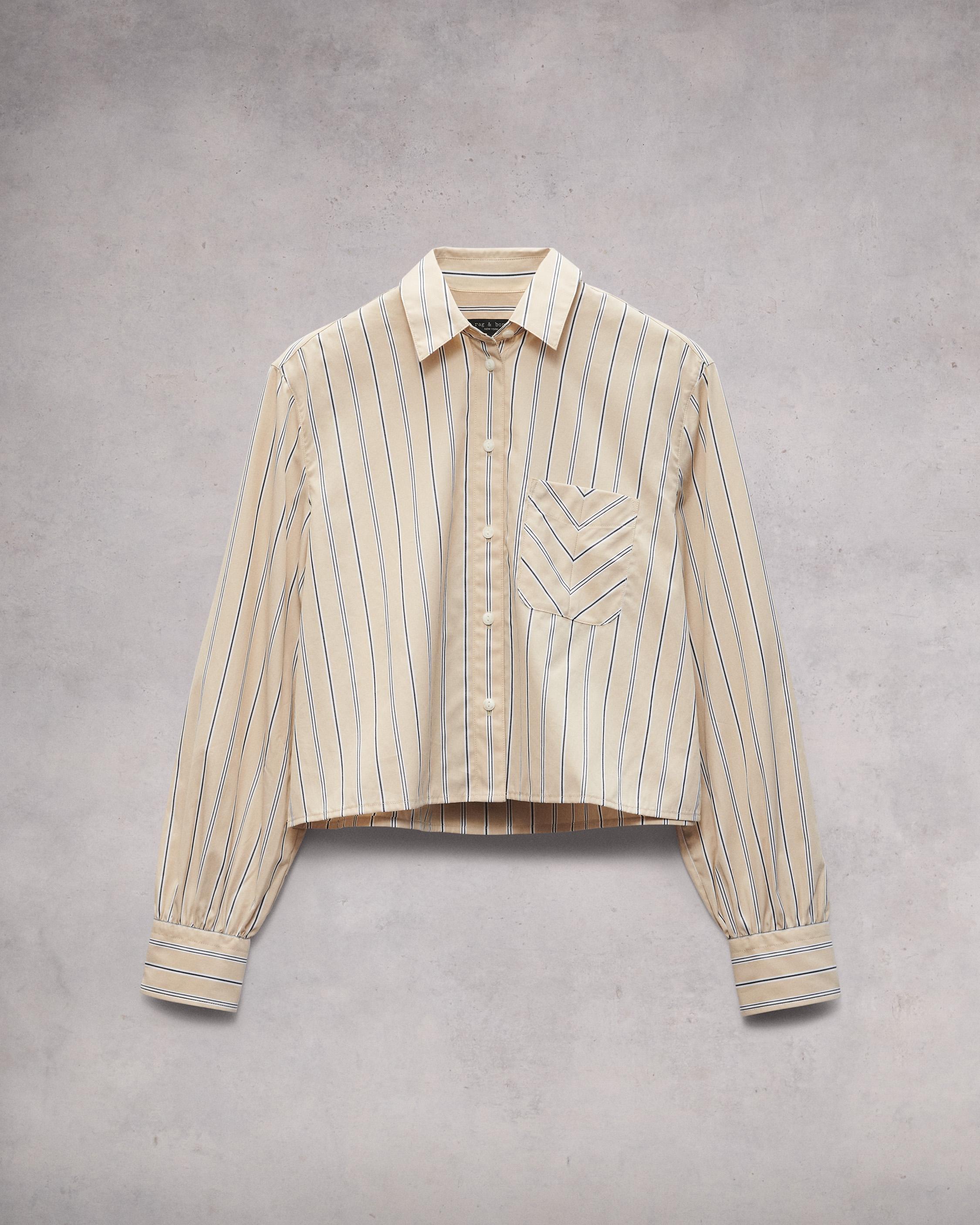 Maxine Poplin Shirt - Khaki Multi | rag & bone