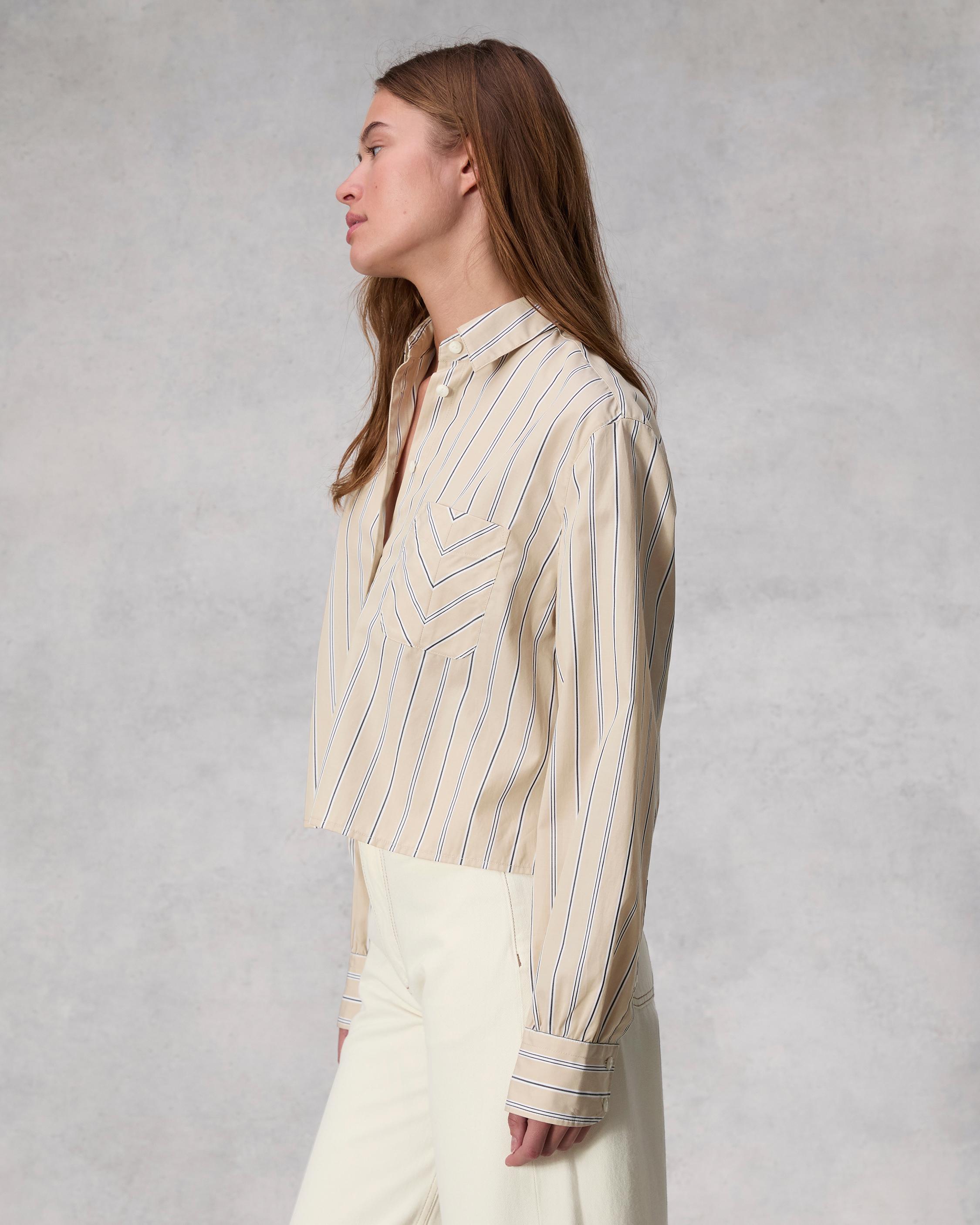 Maxine Cropped Cotton Poplin Shirt image number 4