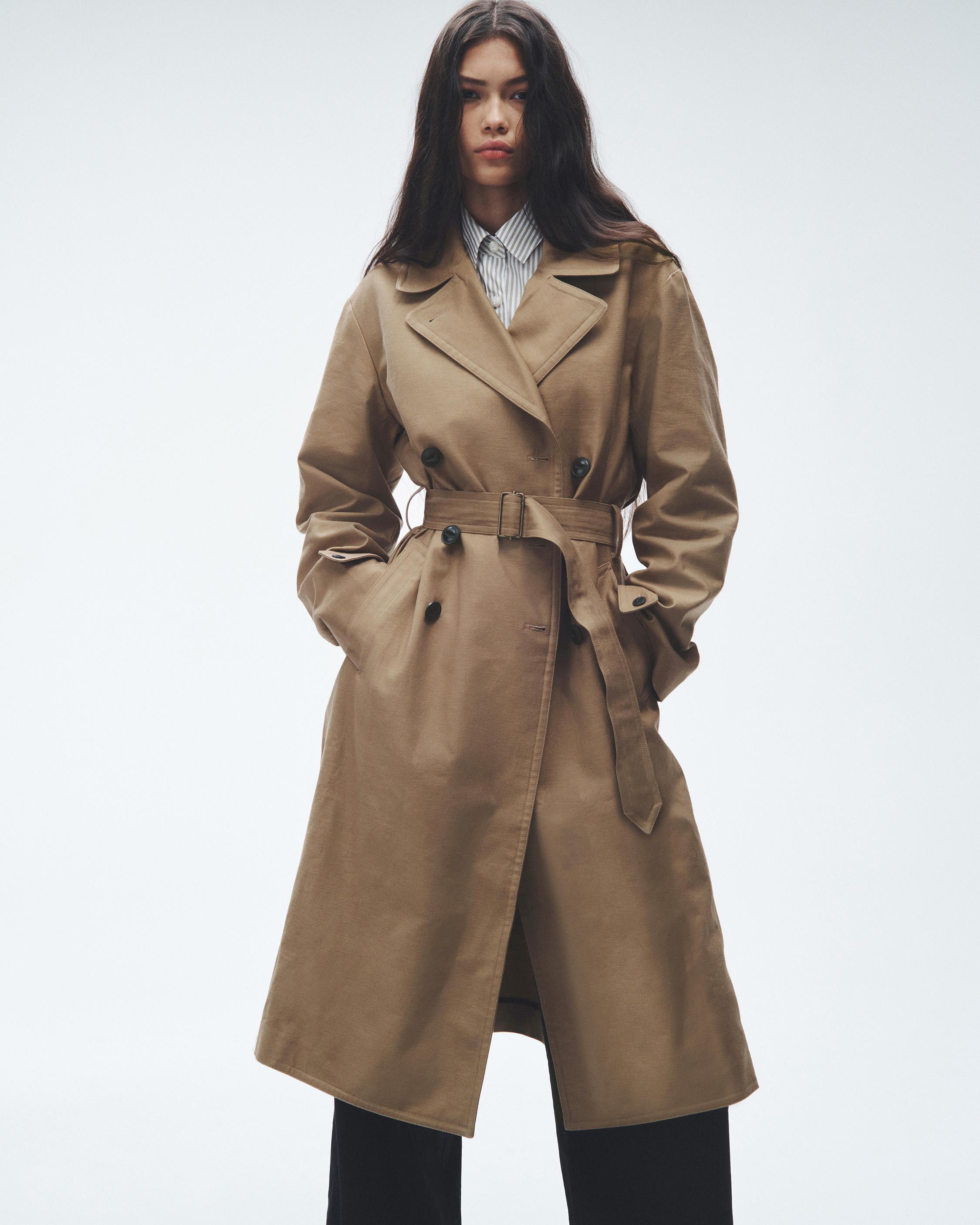 Theresa Cotton Trench Coat - Tobacco | rag u0026 bone