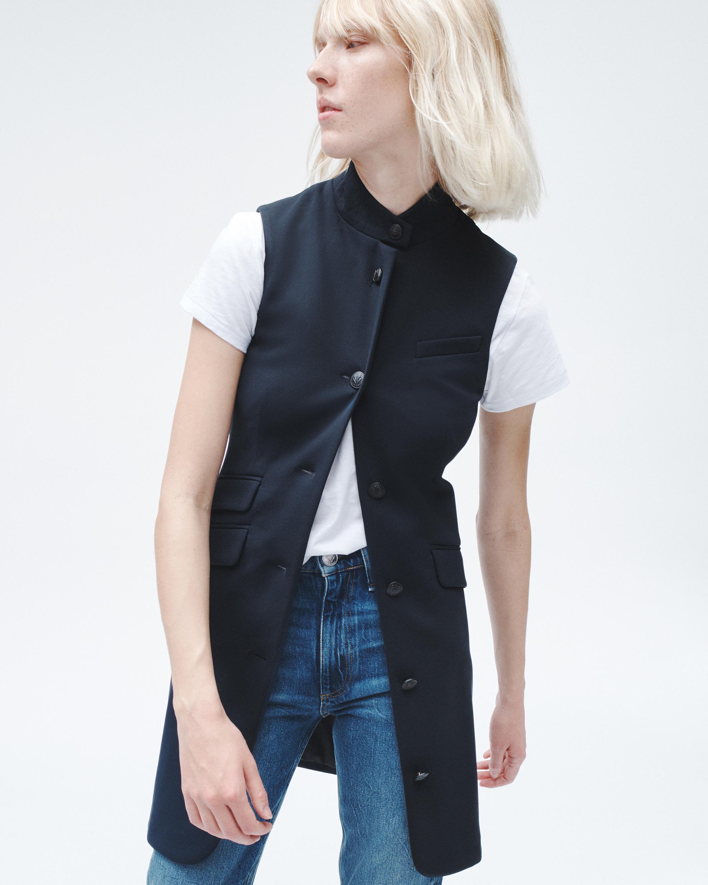 Slade Knit Twill Vest Dress