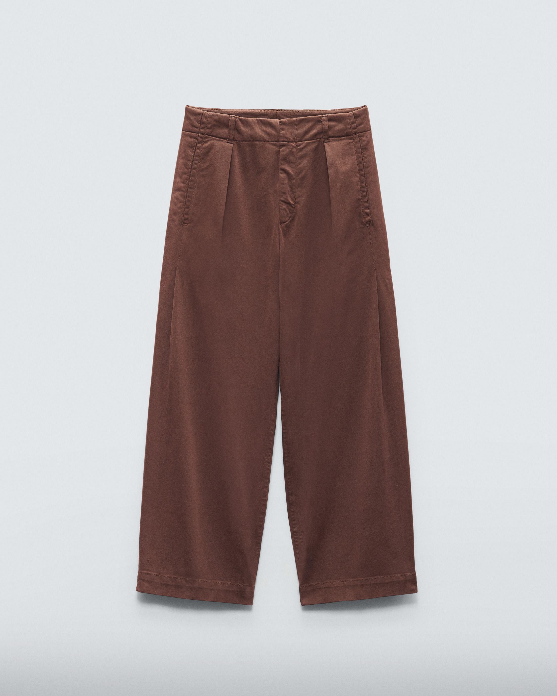 Drevon | Comfortable Minimalist Raw Blouse & Wide-Leg Pants