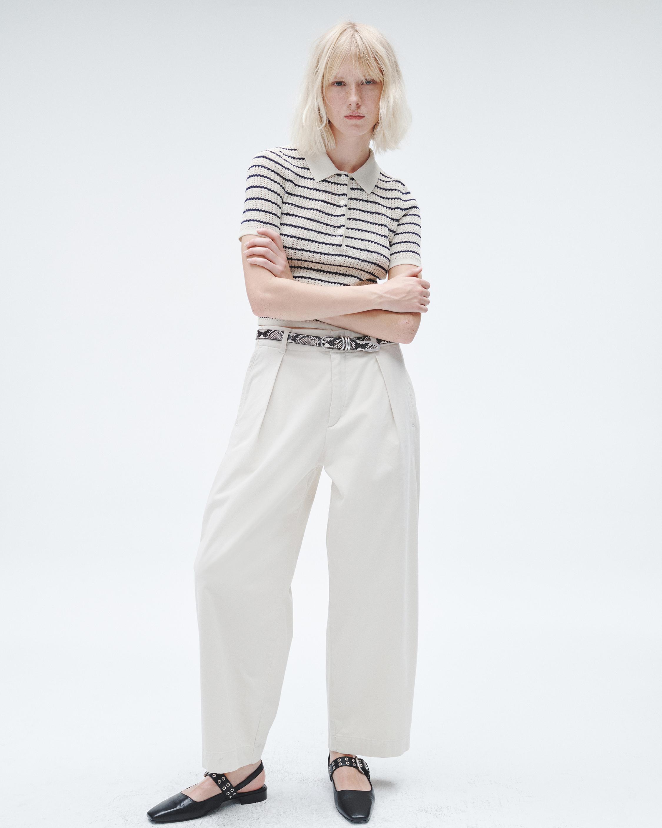 Count to 10 - High-Waist Cropped Tapered Dress Pants