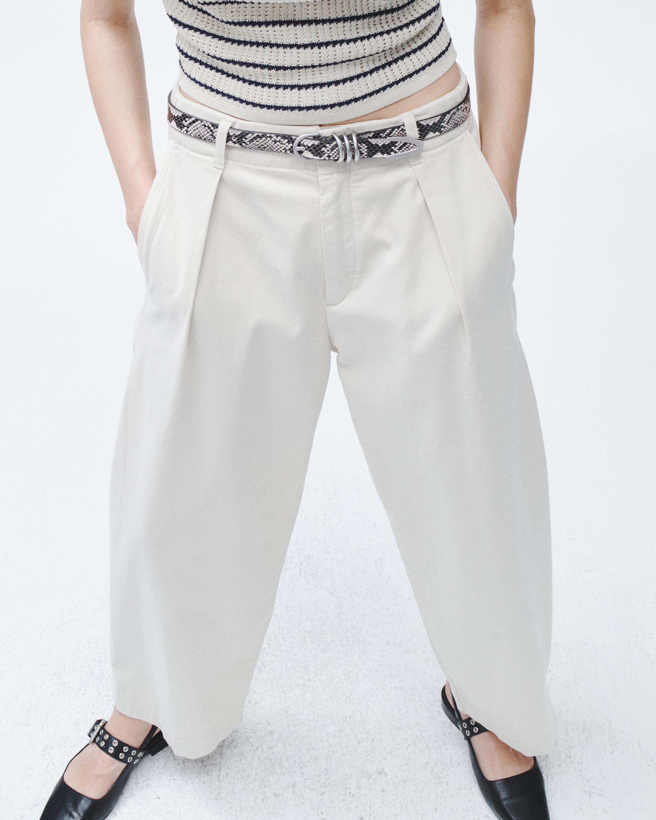 Textured Cropped Wide Leg Pants in Cream – Max & Addy