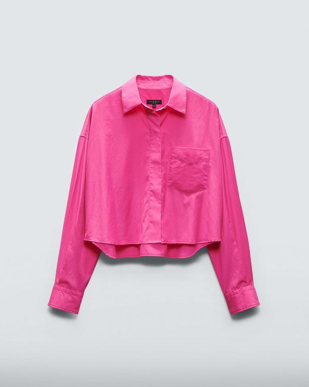 Beatrice Cropped Cotton Poplin Shirt image number 2