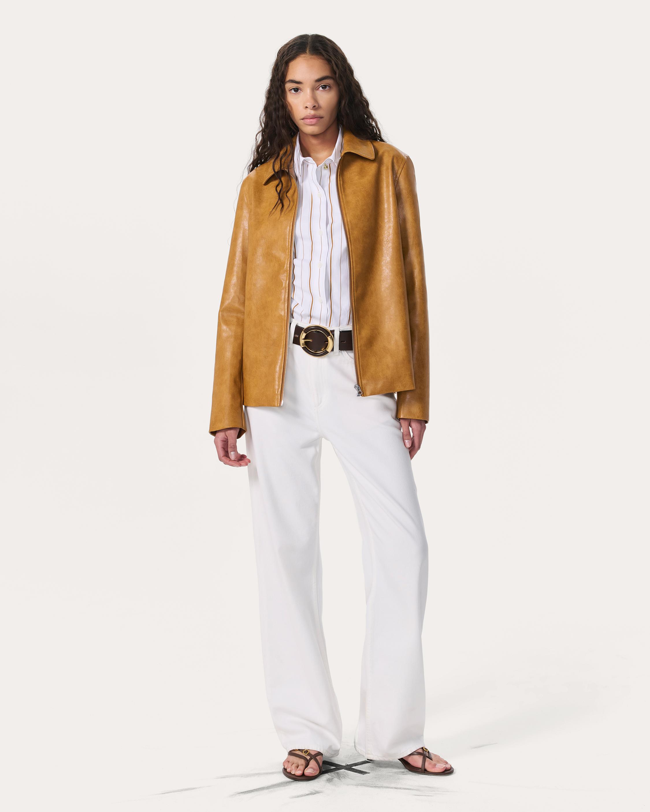 Jordie Faux Leather Jacket - image 3
