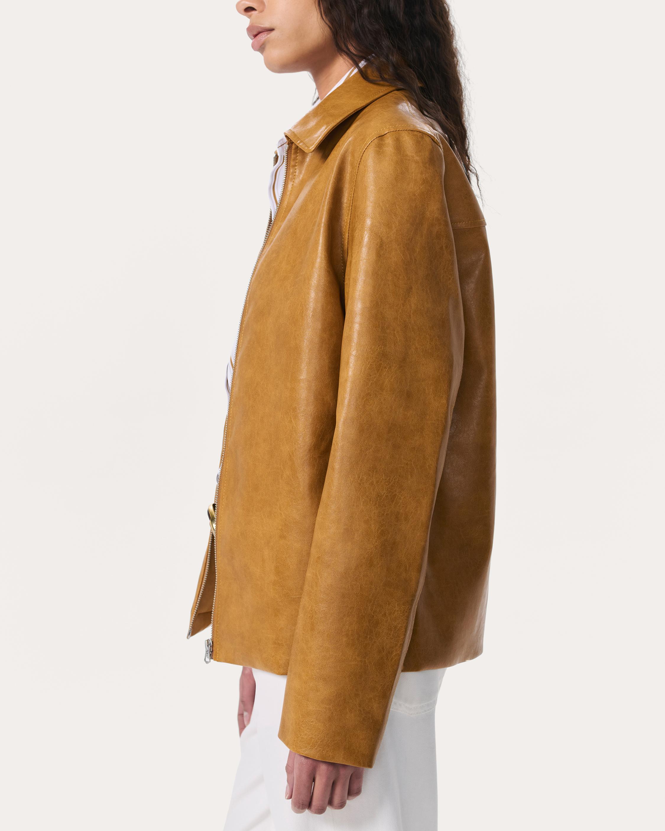 Jordie Faux Leather Jacket image number 5