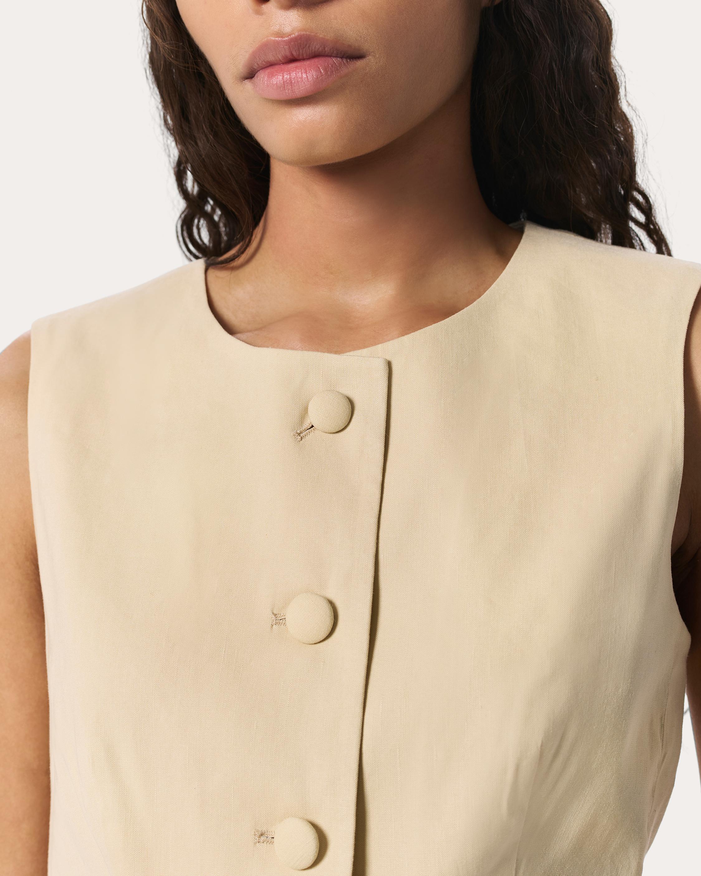 Slade Linen-Blend Vest - image 4