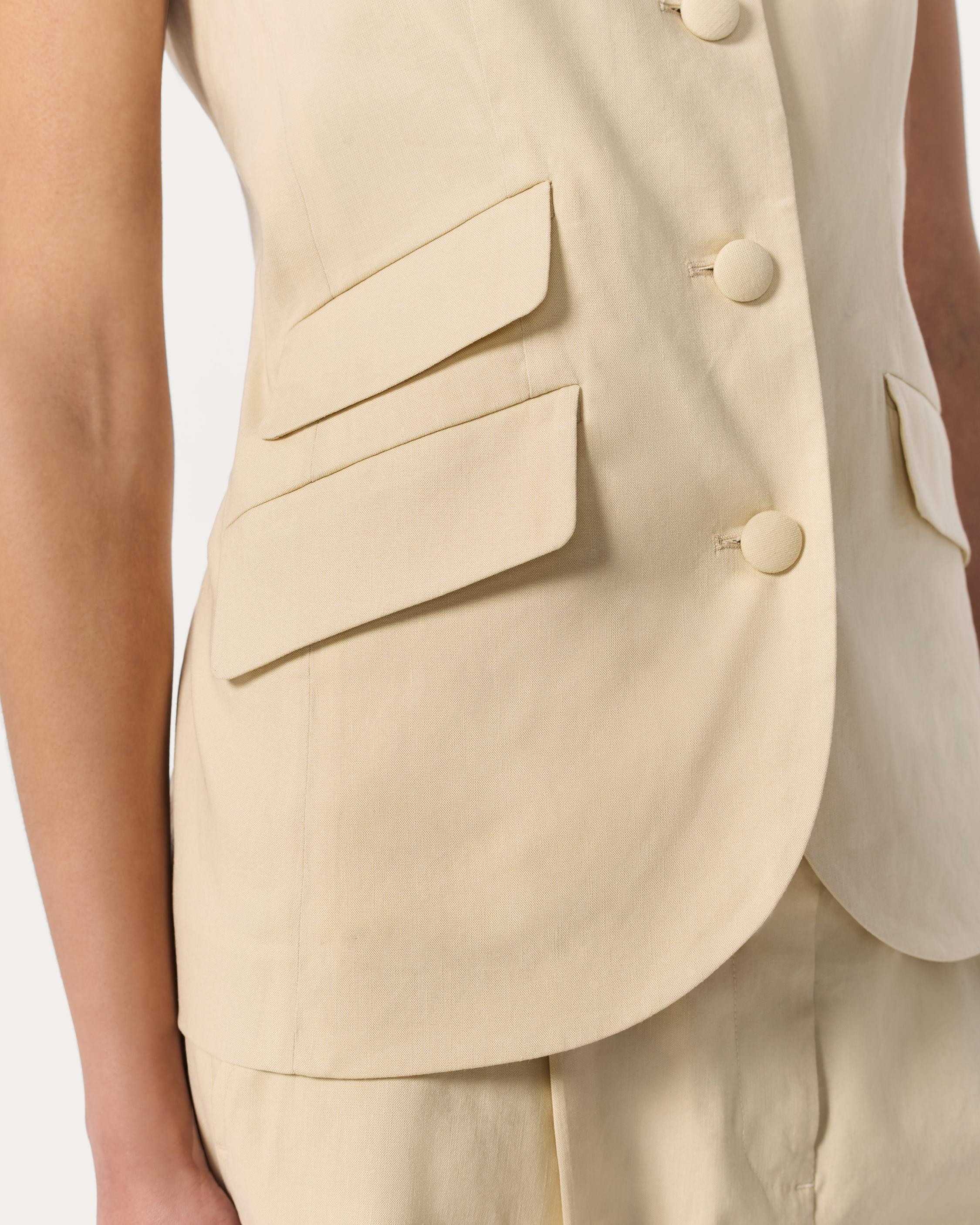 Slade Linen-Blend Vest - image 5