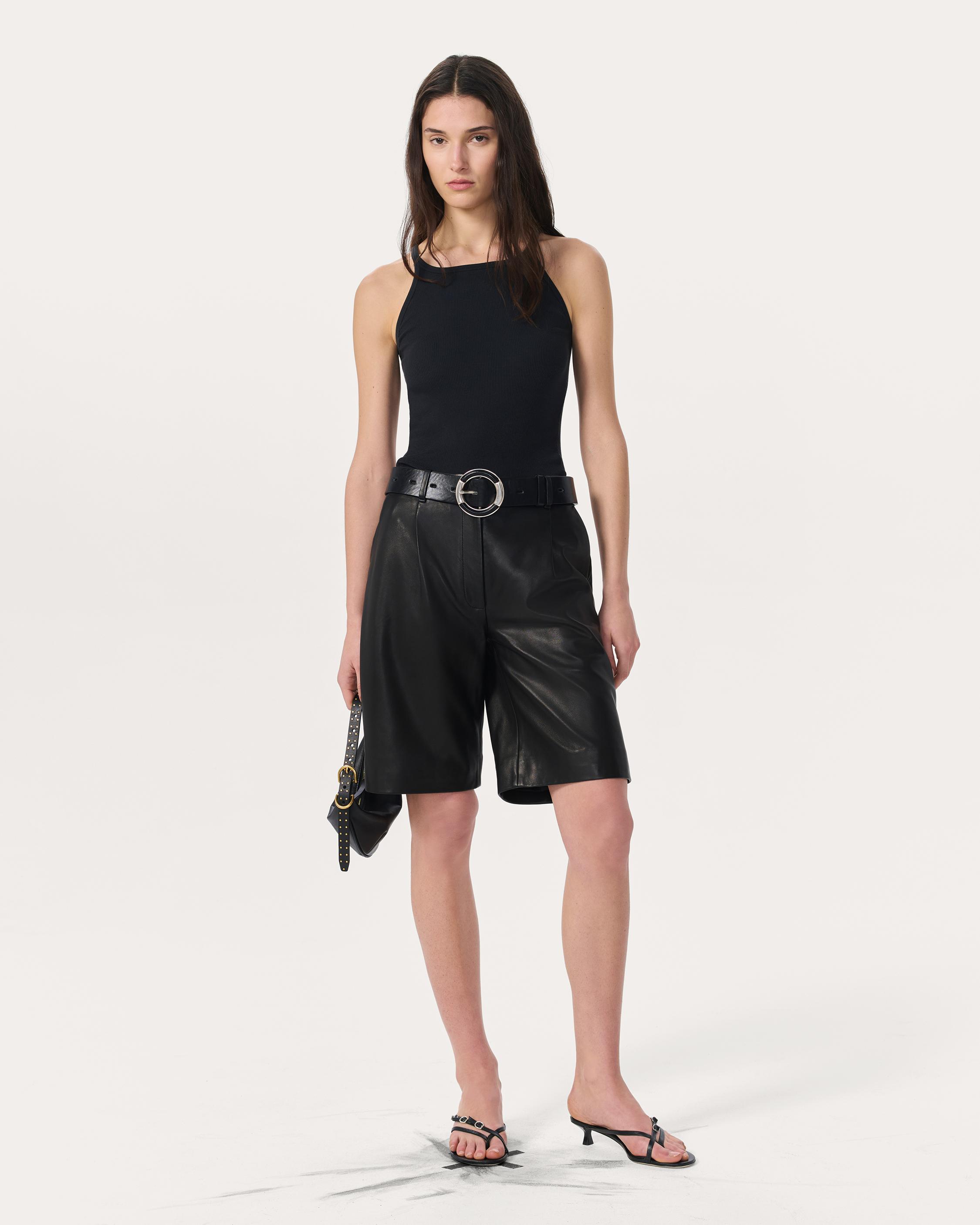 Irina Leather Shorts image number 1