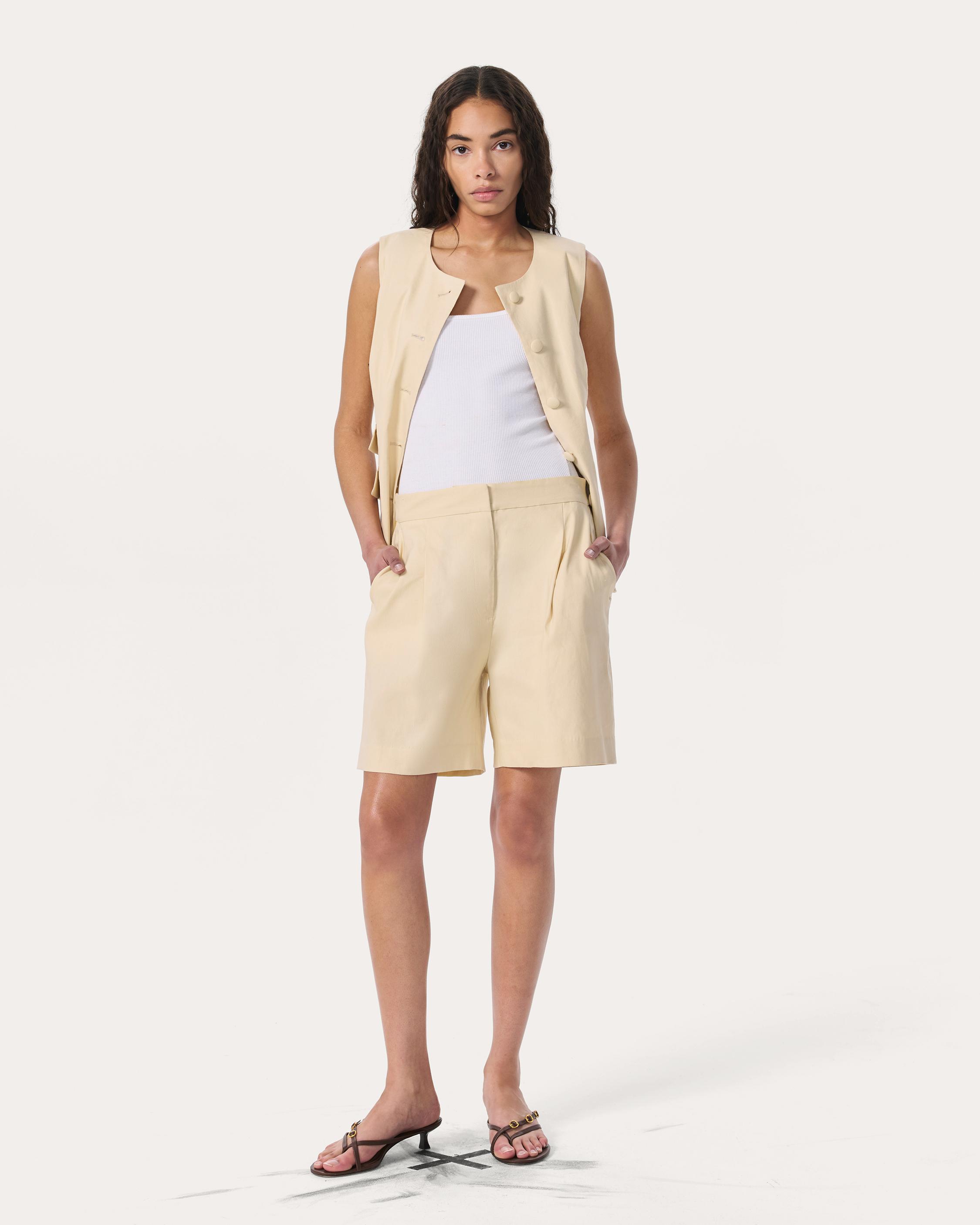 Leona Linen-Blend Shorts image number 1