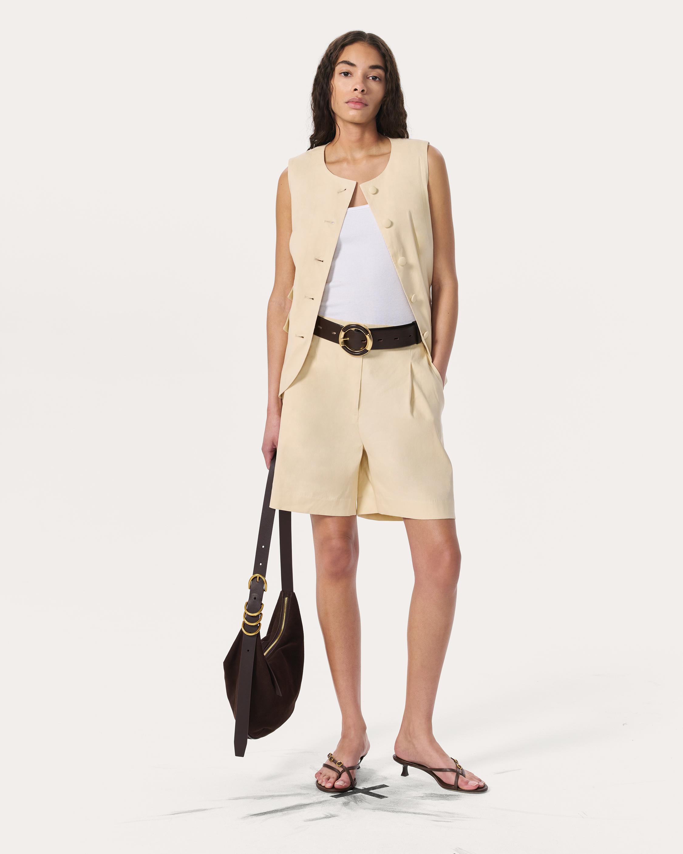 Leona Linen-Blend Shorts image number 7