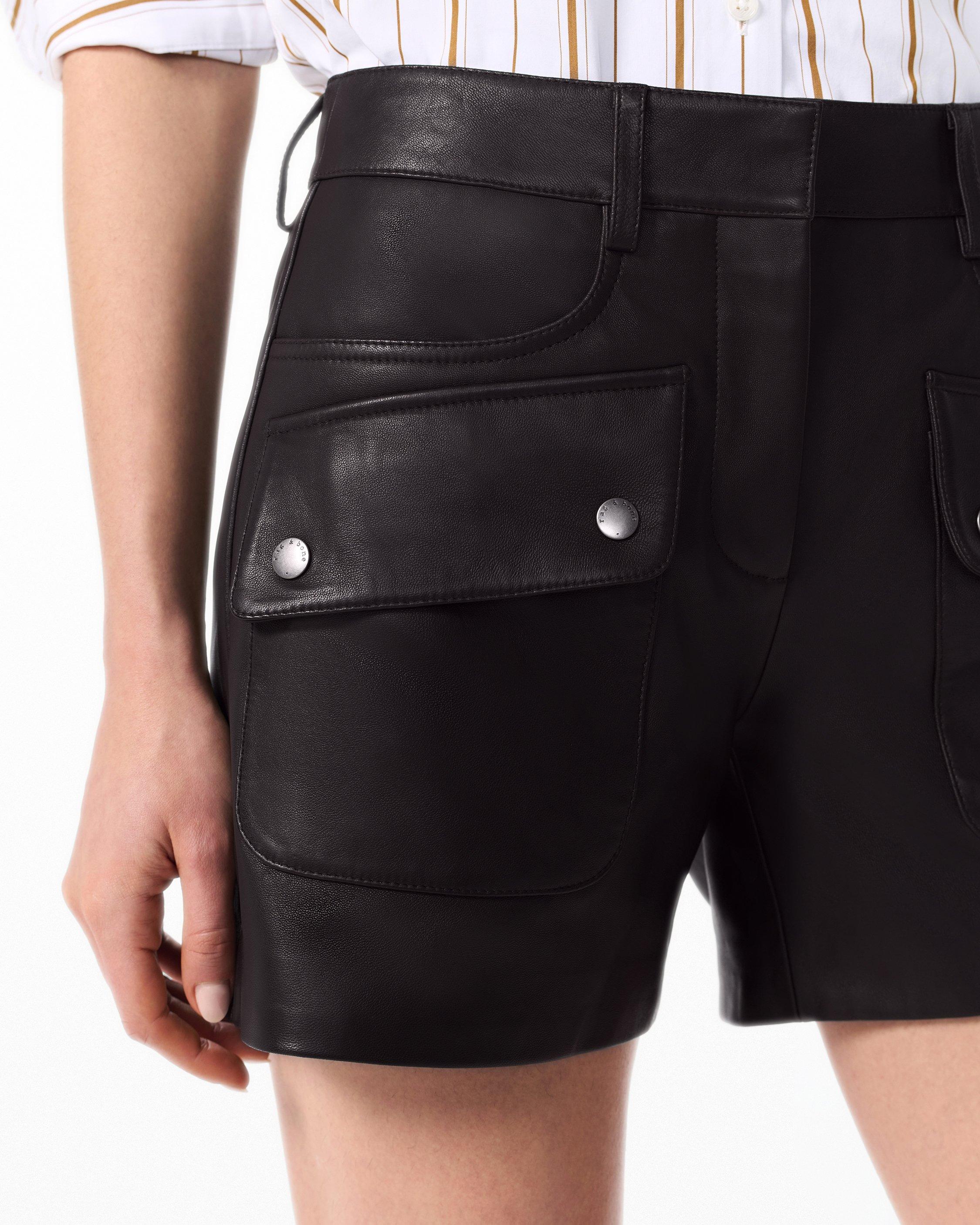 Aria Leather Shorts image number 4