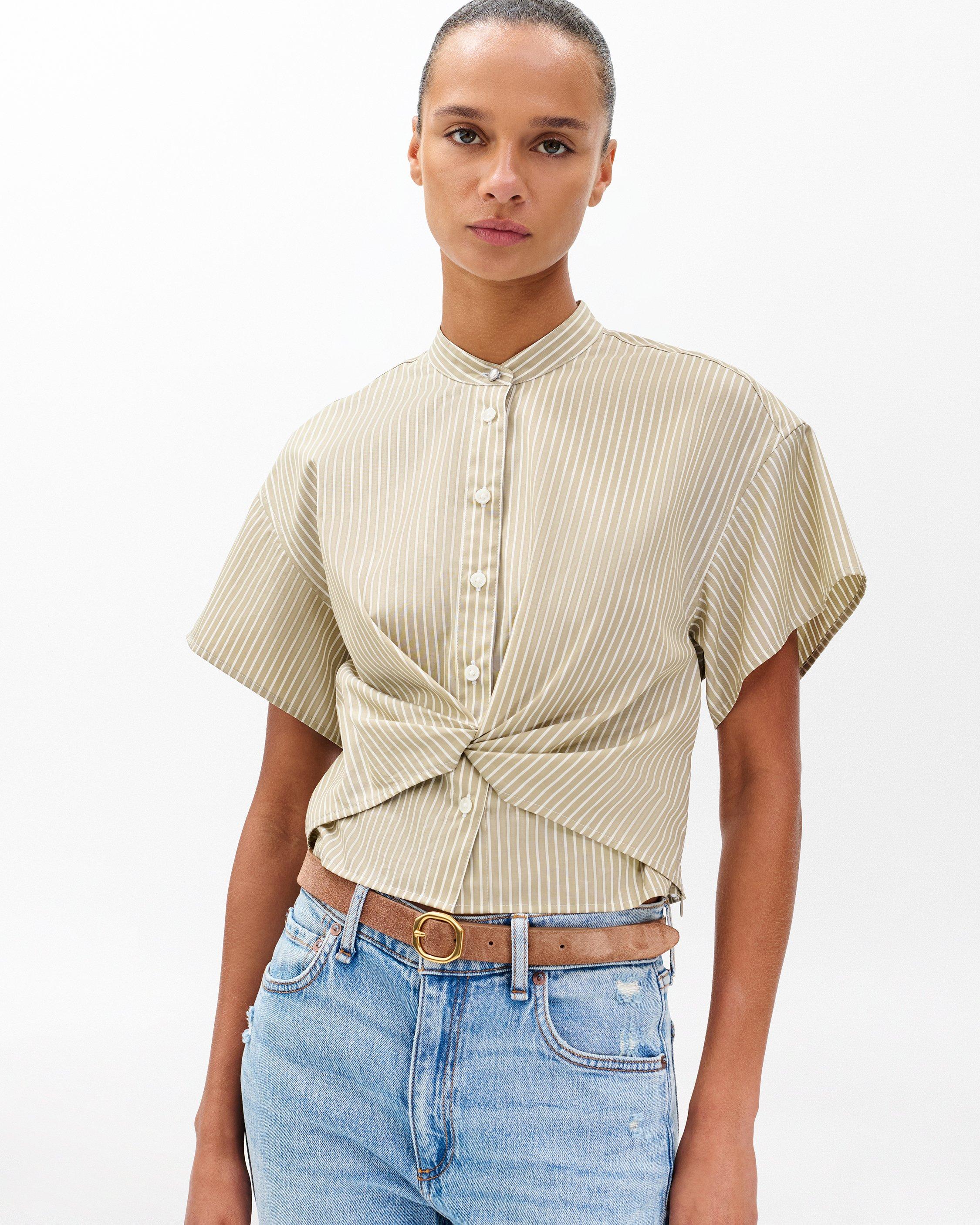 Buy the Gretchen Striped Poplin Shirt | rag & bone UK