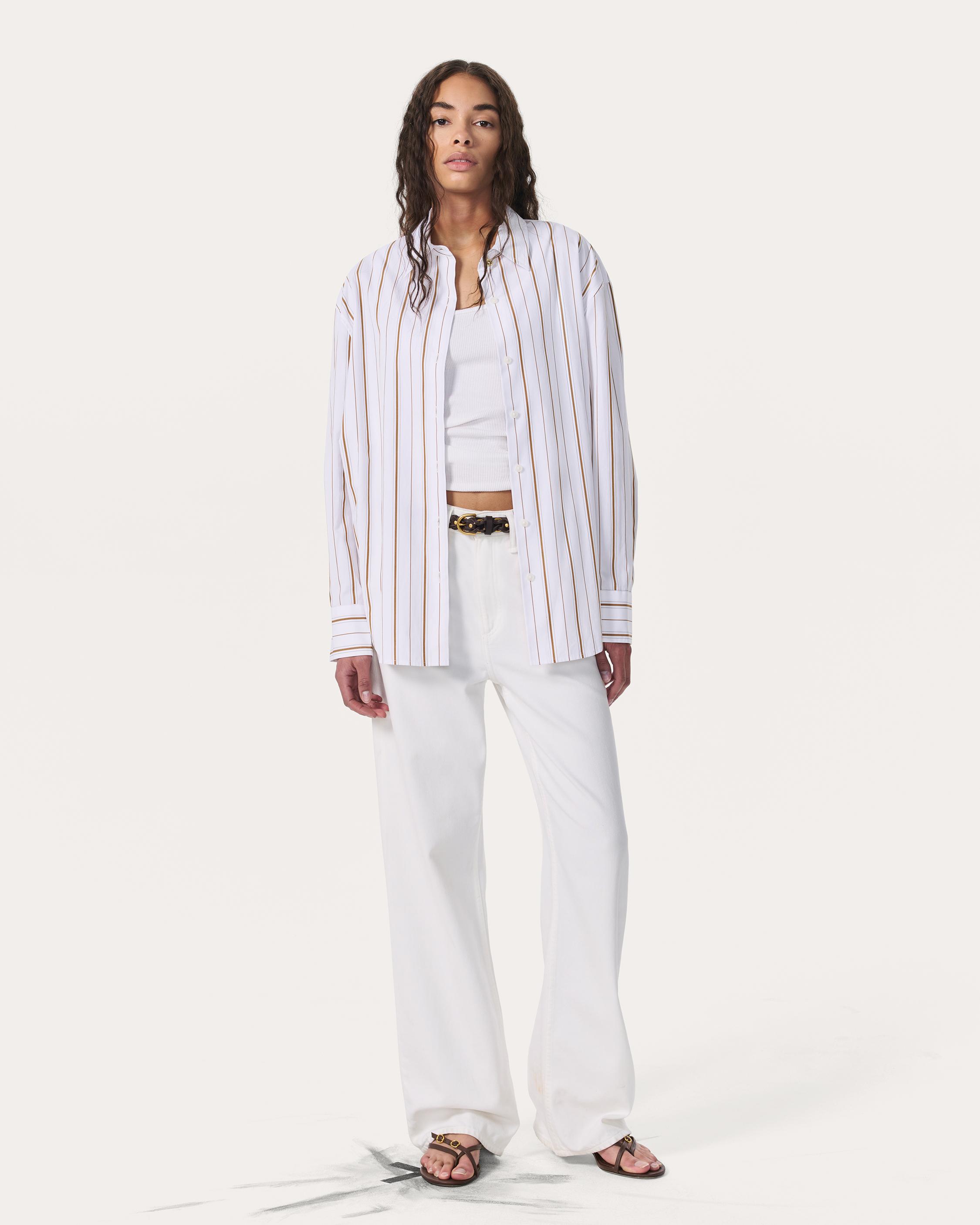 Jessica Striped Poplin Shirt image number 7