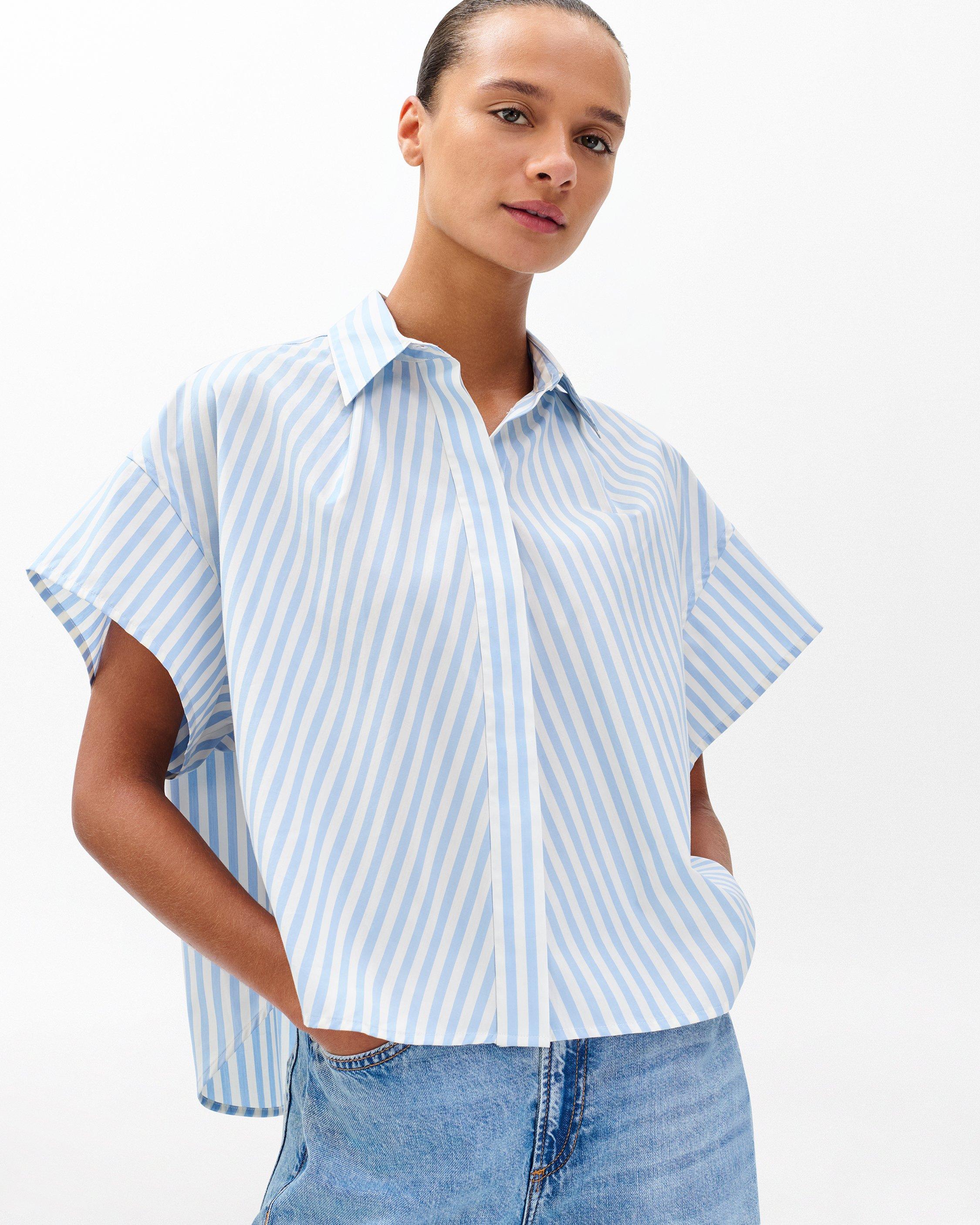 Martha Striped Short-Sleeve Shirt