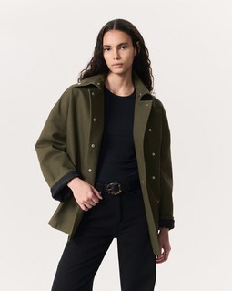 Rue Belted Cotton Twill Jacket - Army Green | rag & bone Rue Belted Cotton Twill Jacket - Army Green | rag & bone