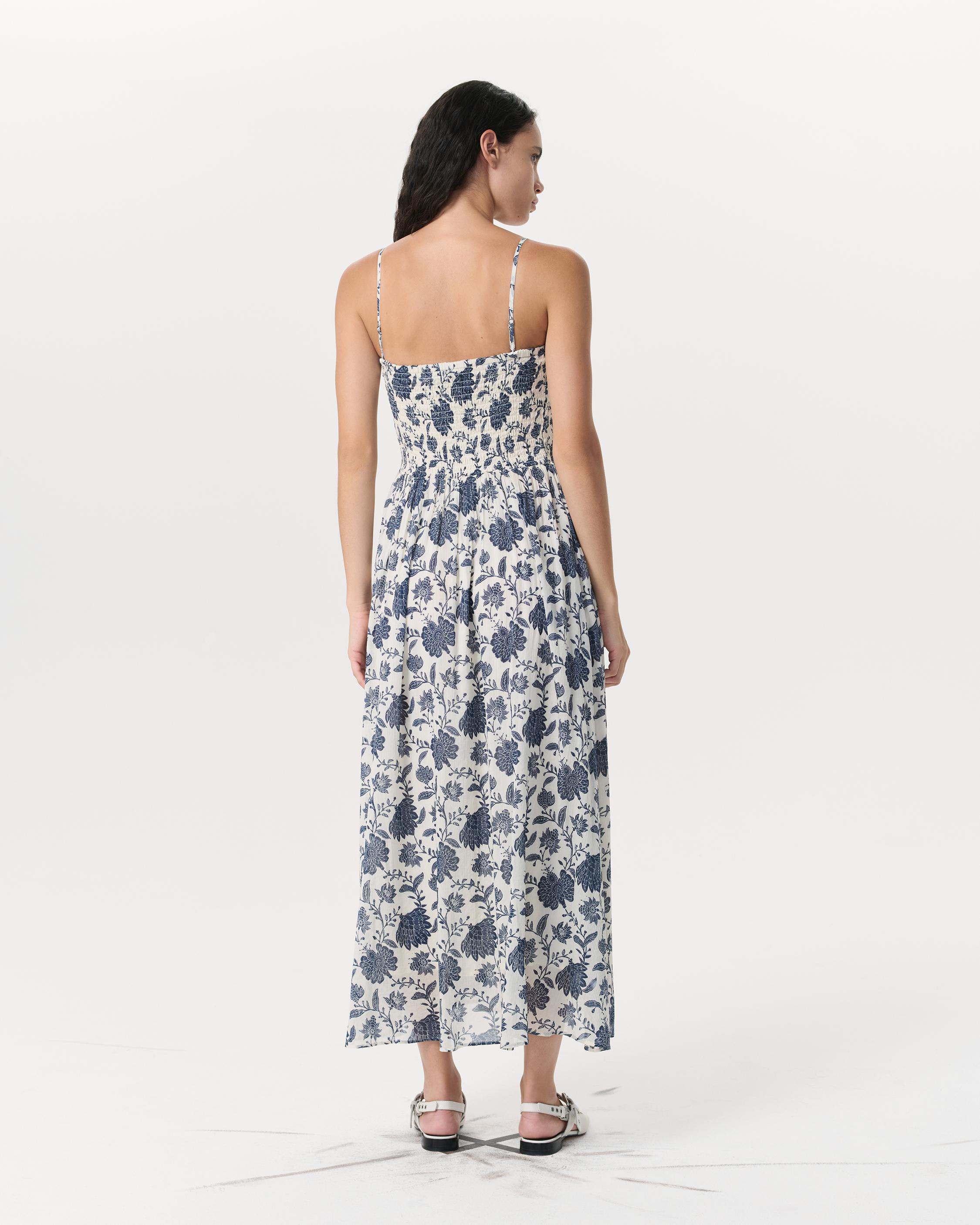 Hallie Floral Cotton-Silk Maxi Dress image number 4