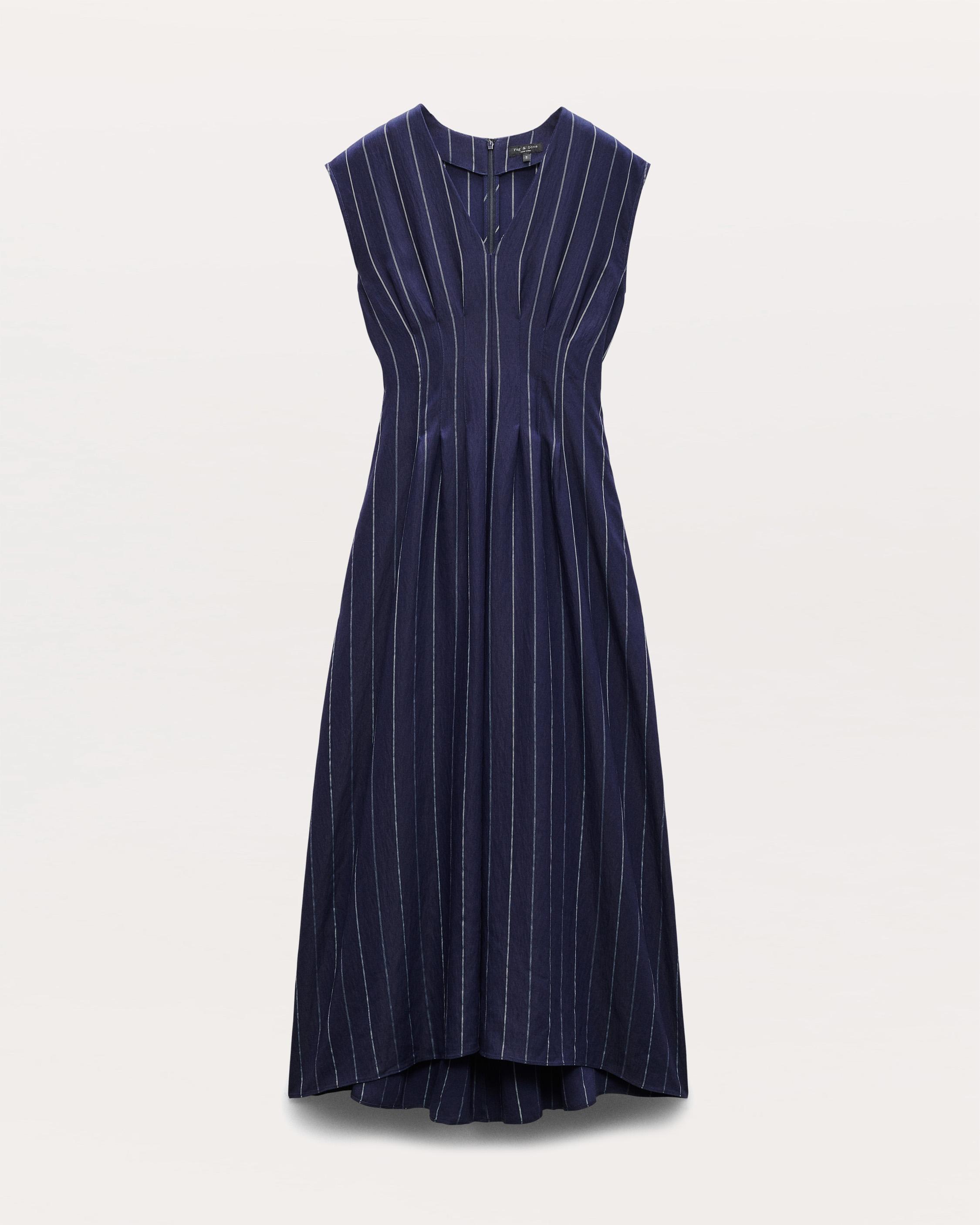 Ines Striped Sleeveless Maxi Dress