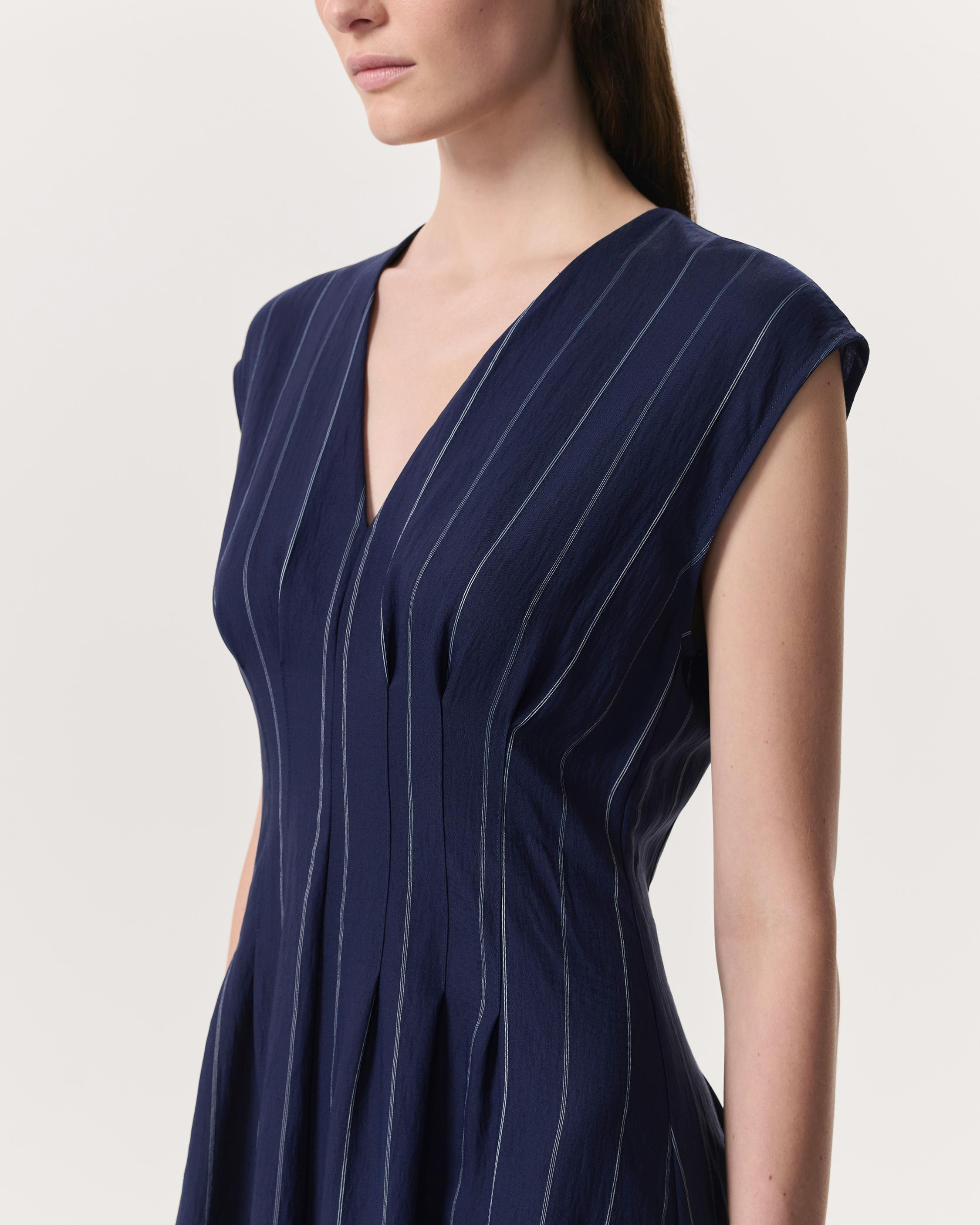 Ines Striped Sleeveless Maxi Dress