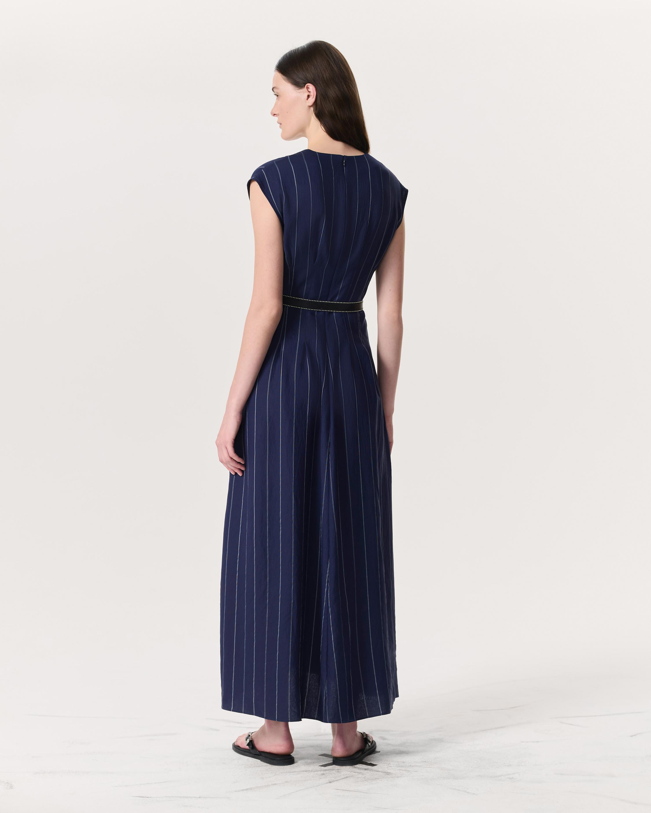 Ines Striped Sleeveless Maxi Dress