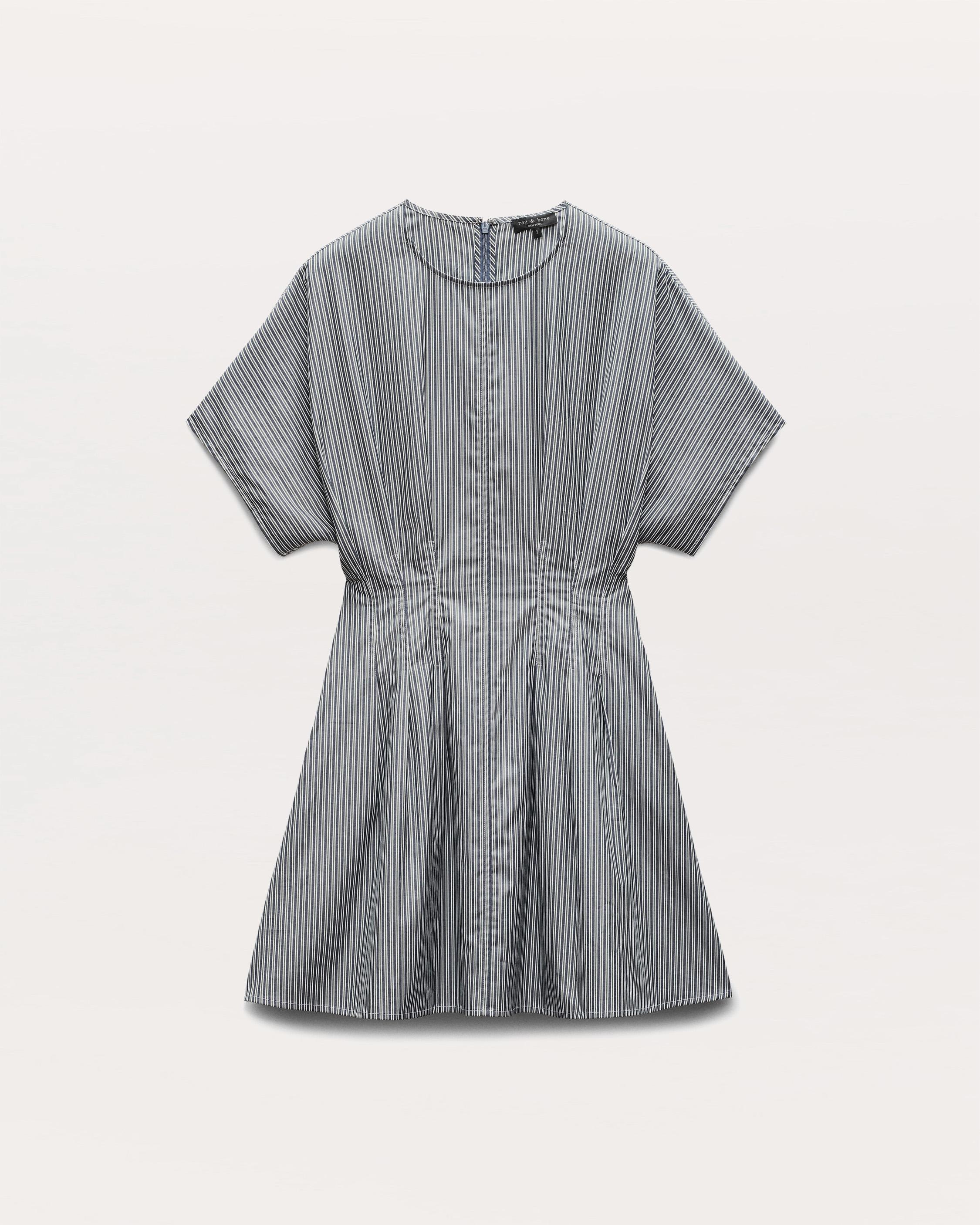 Maddie Striped Cotton Poplin Mini Dress - image 2
