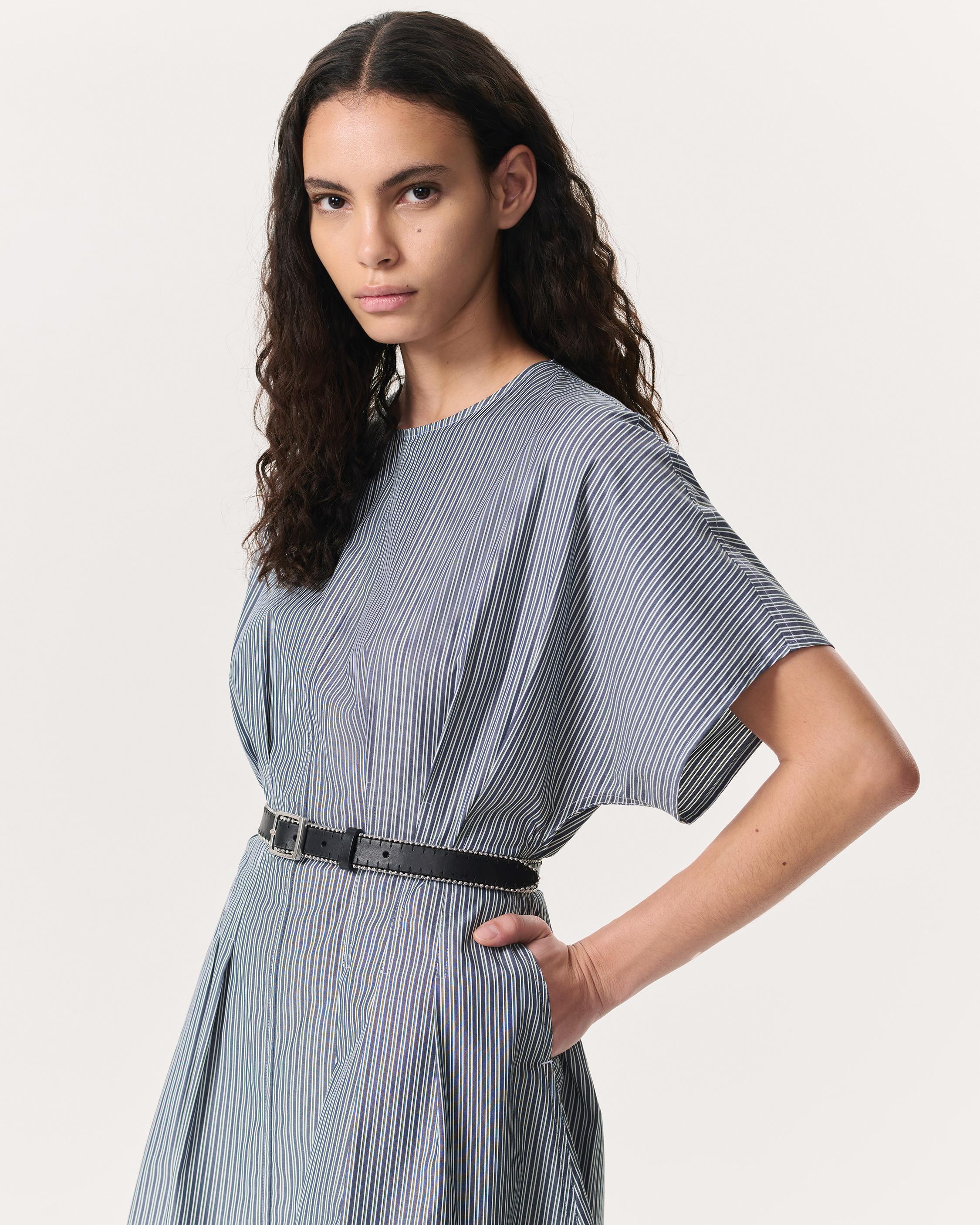 Maddie Striped Cotton Poplin Mini Dress - image 3