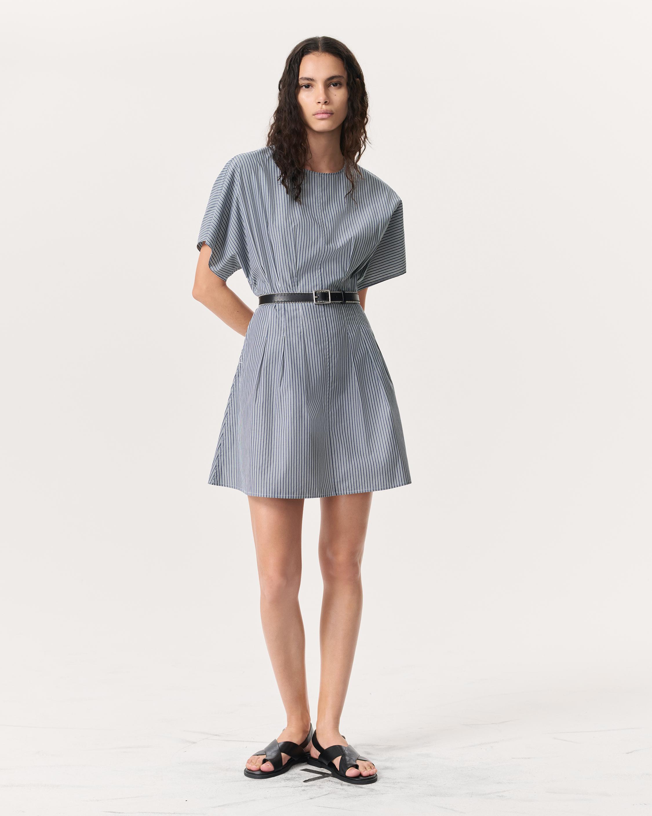 Maddie Striped Cotton Poplin Mini Dress - image 4