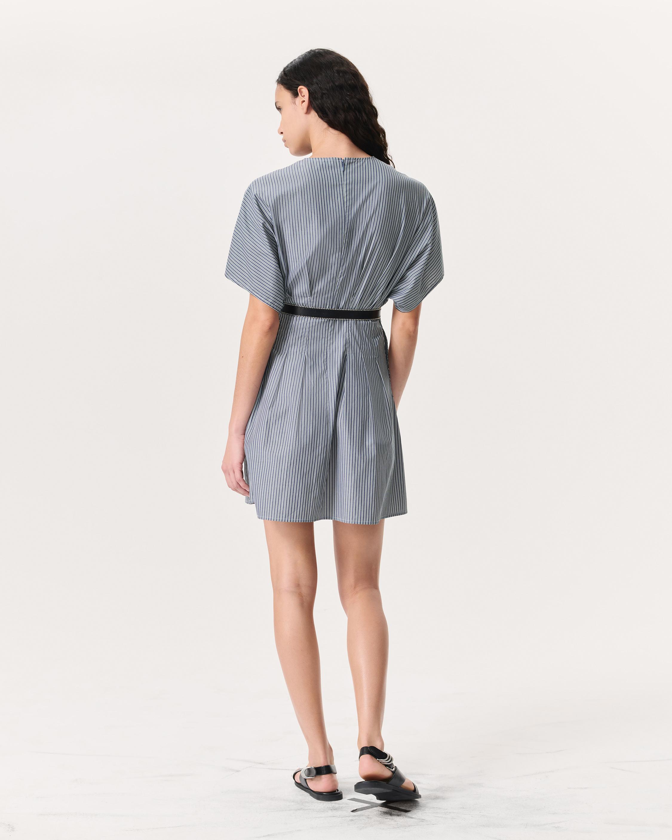 Maddie Striped Cotton Poplin Mini Dress - image 5