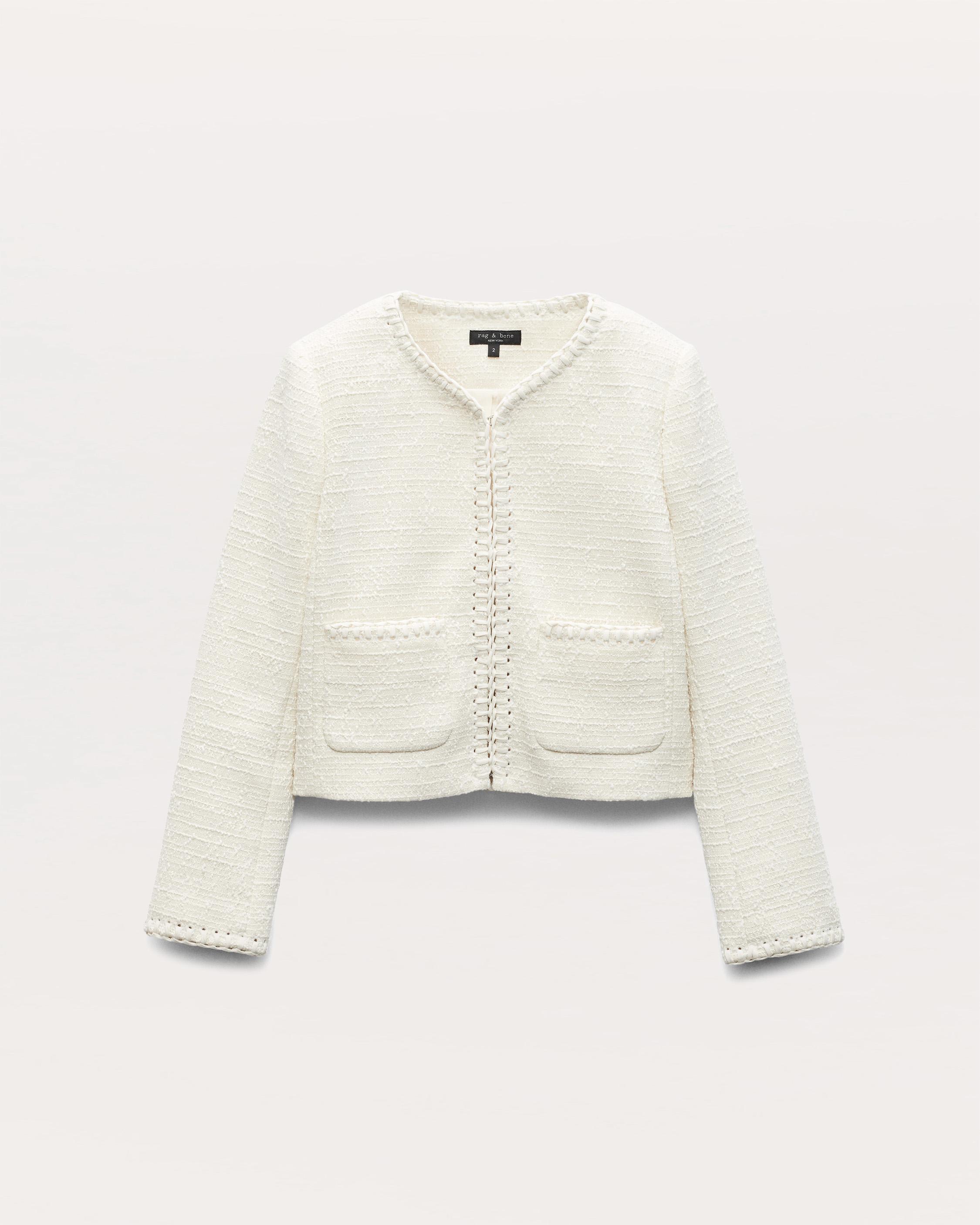 Cheyenne Whipstitch-Trimmed Tweed Lady Jacket - image 2