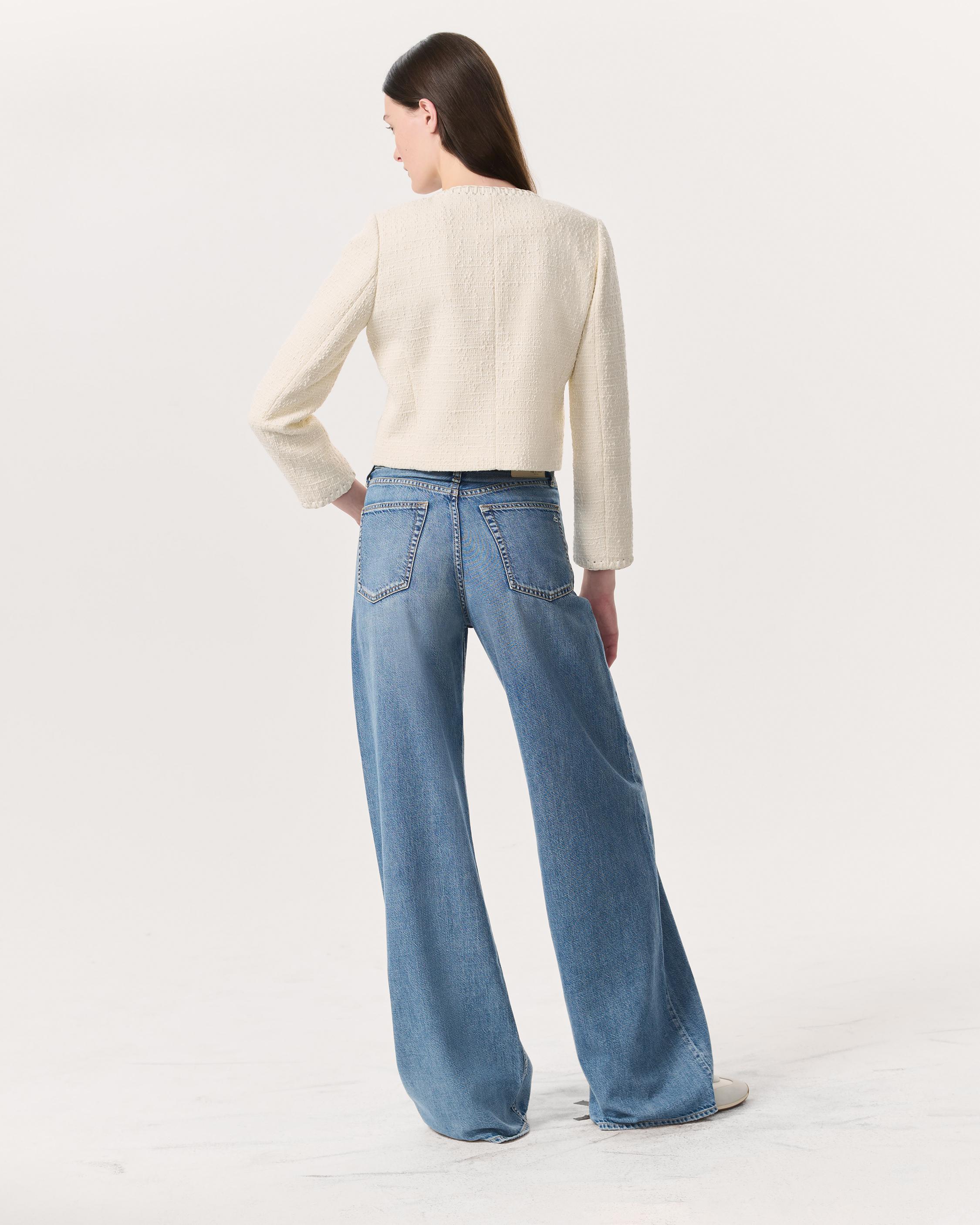 Cheyenne Whipstitch-Trimmed Tweed Lady Jacket - image 5