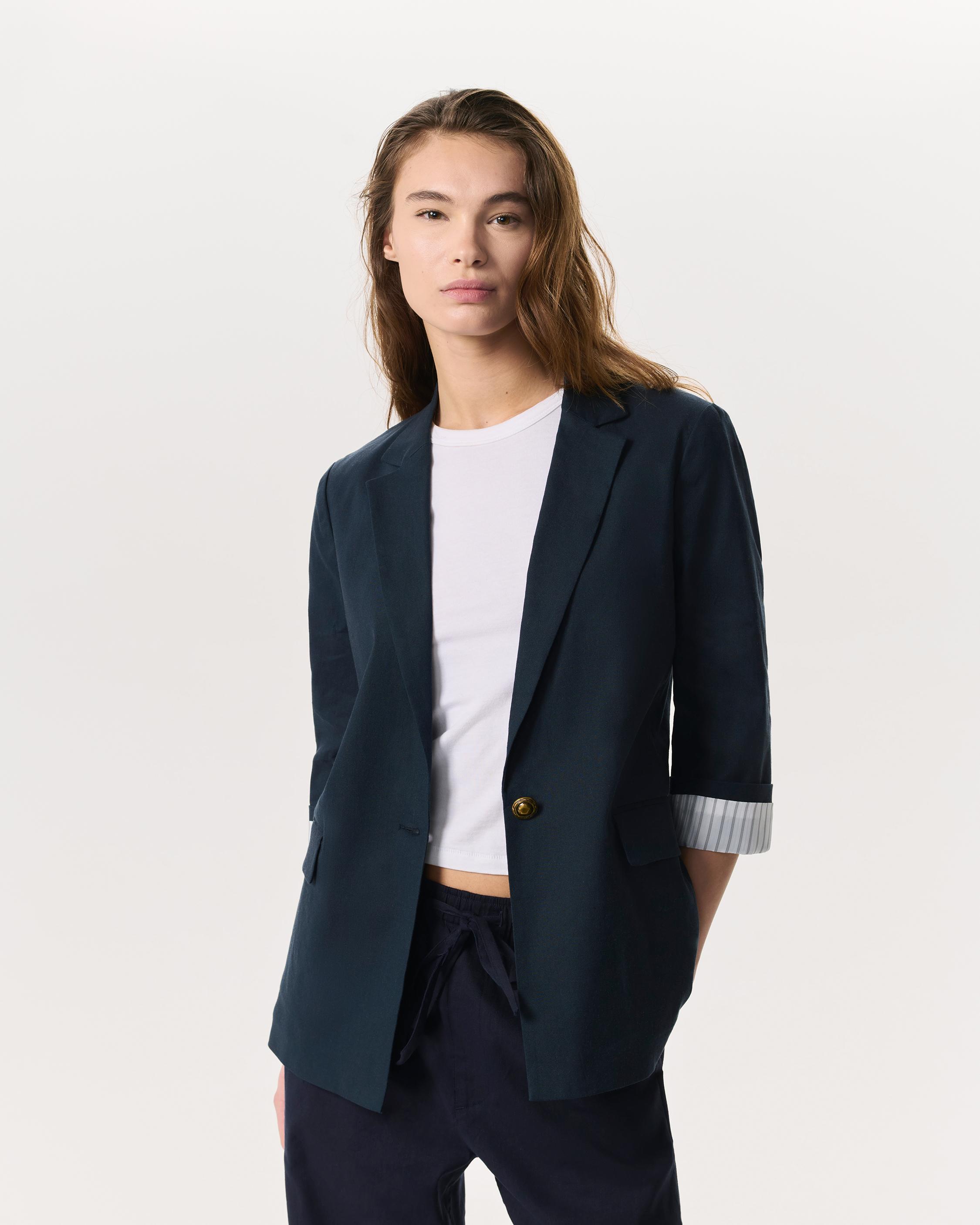 Jennie Linen-Blend Blazer - Salute | rag & bone