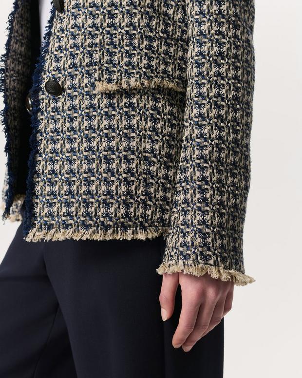 Ezra Cotton-Blend Tweed Long Blazer - Black Multi | rag & bone Ezra Cotton-Blend Tweed Long Blazer - Black Multi | rag & bone