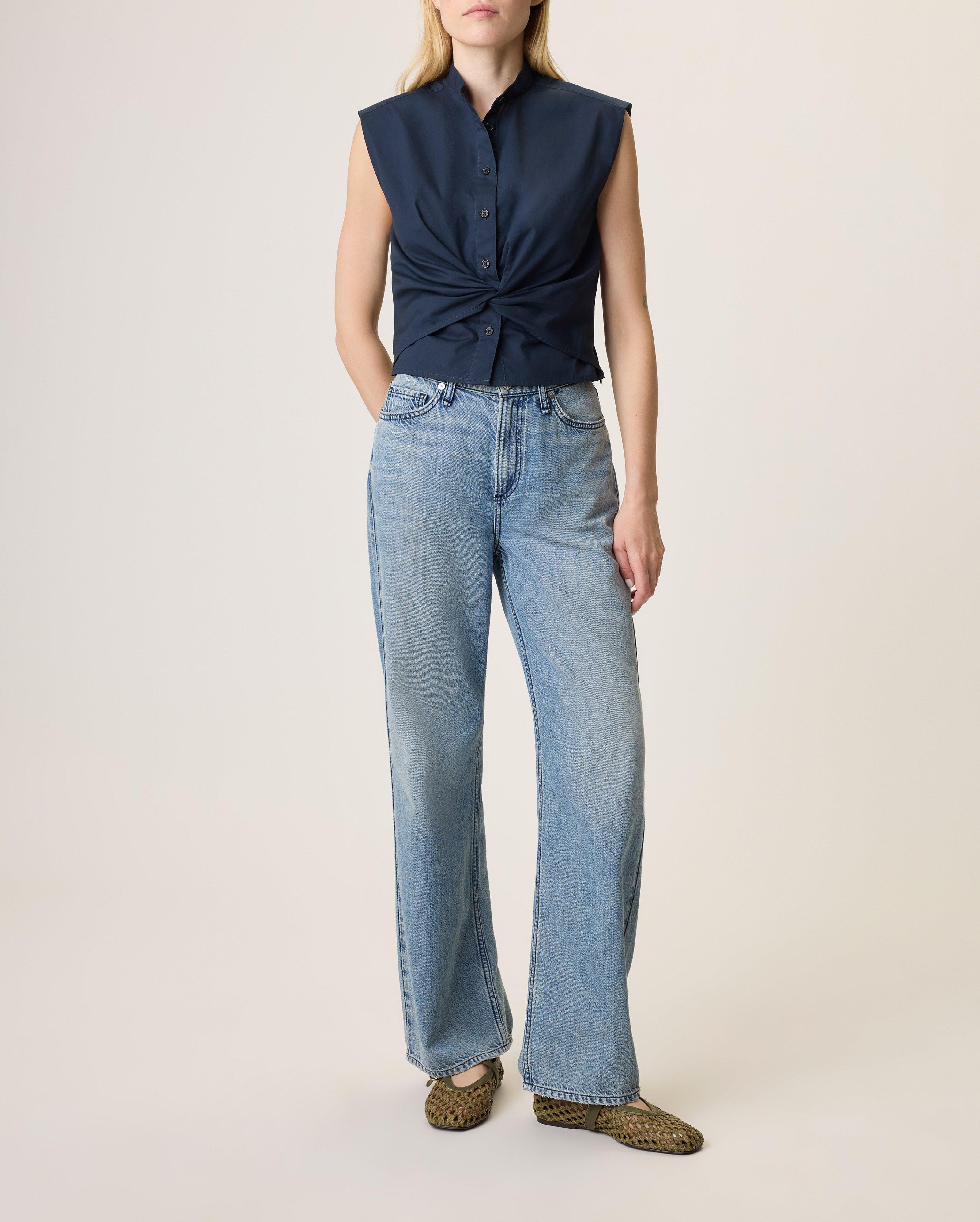 Rita Sleeveless Poplin Shirt image number 1