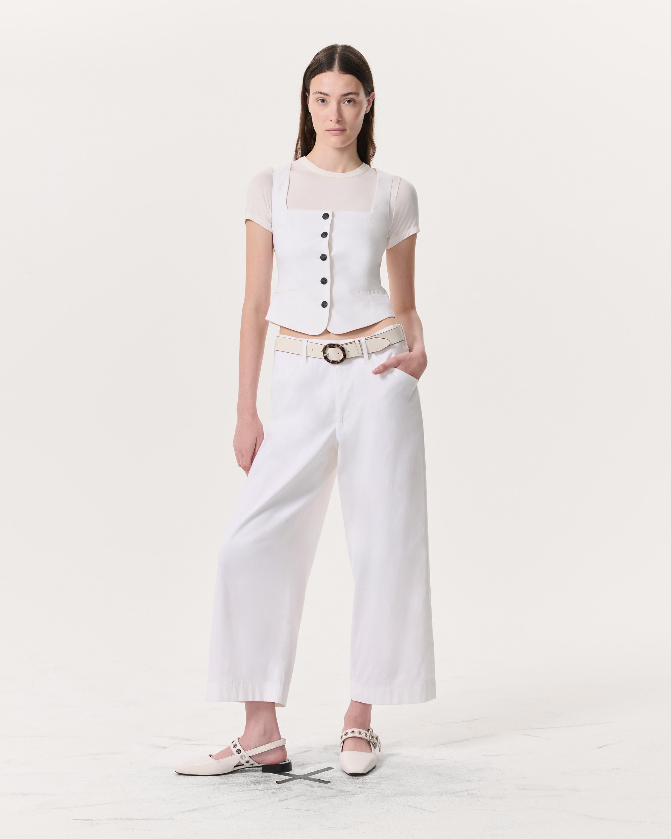 Mariana Linen-Blend Vest - image 4