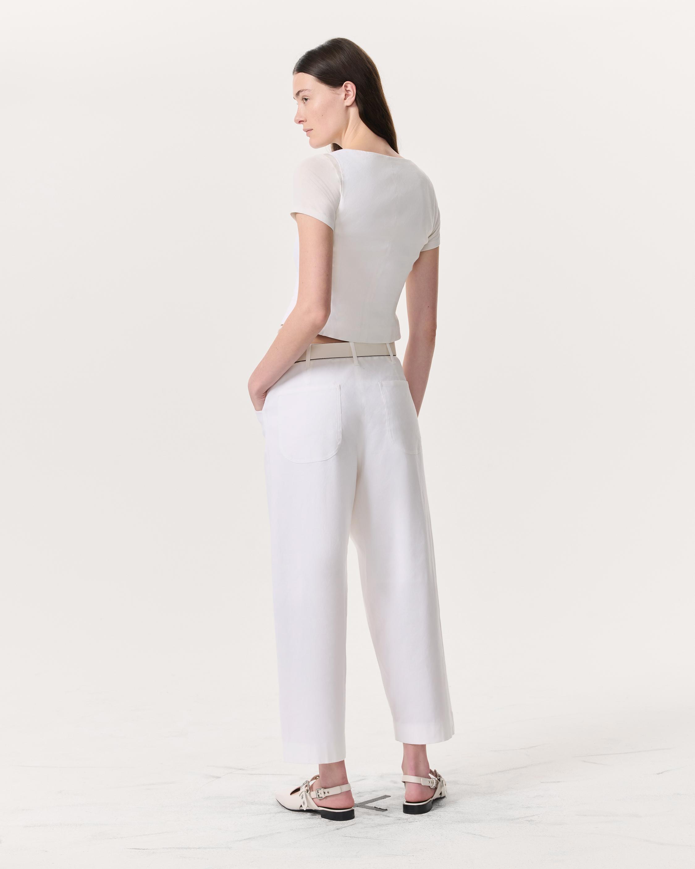 Mariana Linen-Blend Vest - image 5