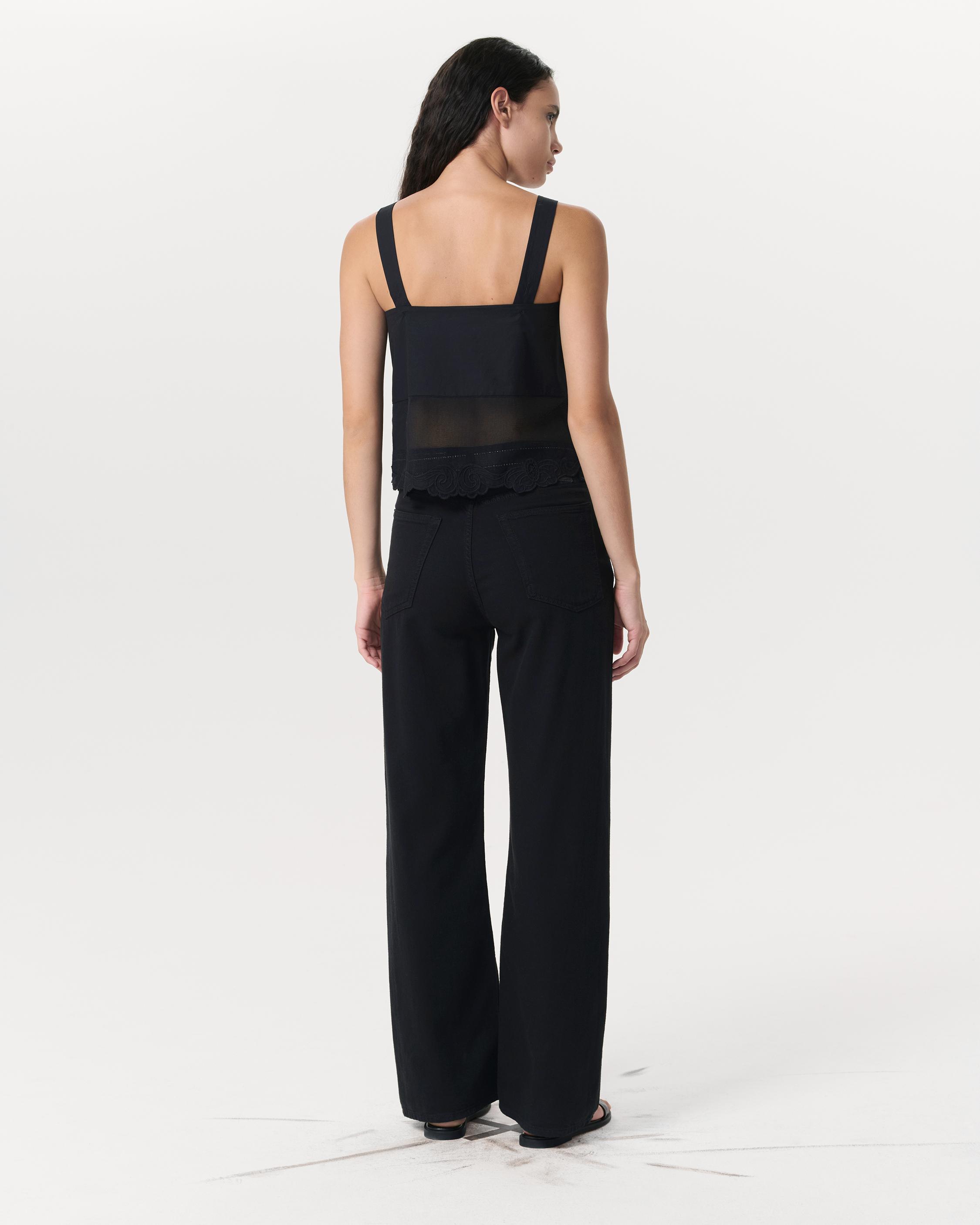 Clem Lace-Trim Poplin Tank Top image number 5