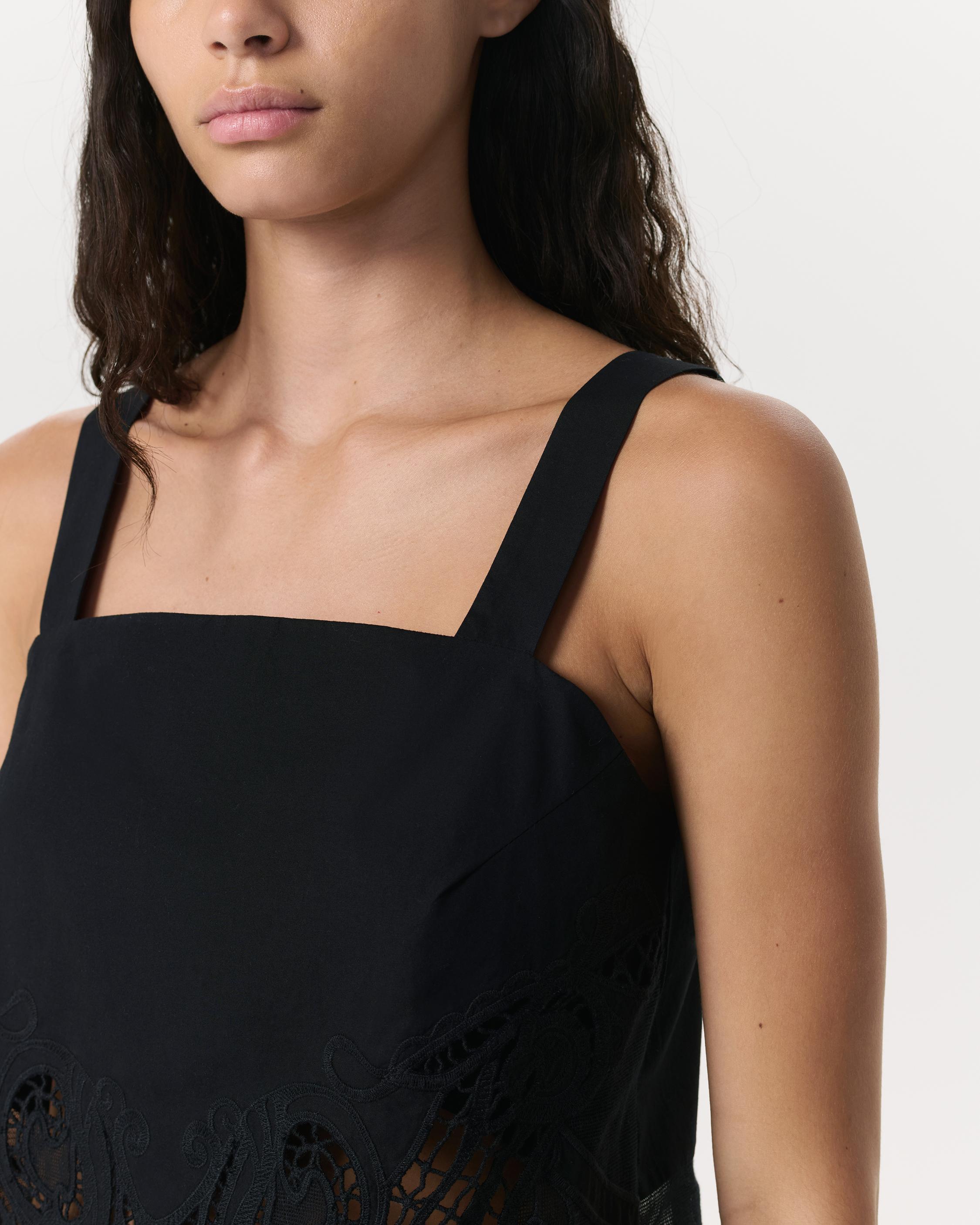 Clem Lace-Trim Poplin Tank Top image number 6
