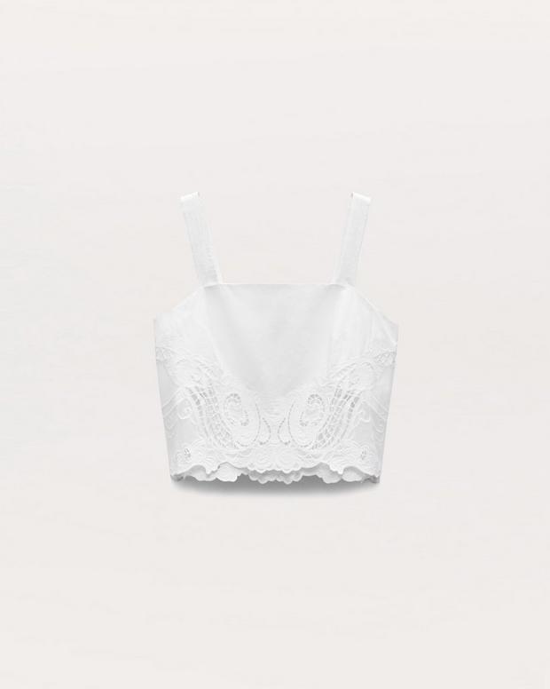 Clem Lace-Trim Poplin Tank Top - White | rag & bone Clem Lace-Trim Poplin Tank Top - White | rag & bone