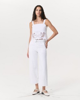 Clem Lace-Trim Poplin Tank Top - White | rag & bone Clem Lace-Trim Poplin Tank Top - White | rag & bone