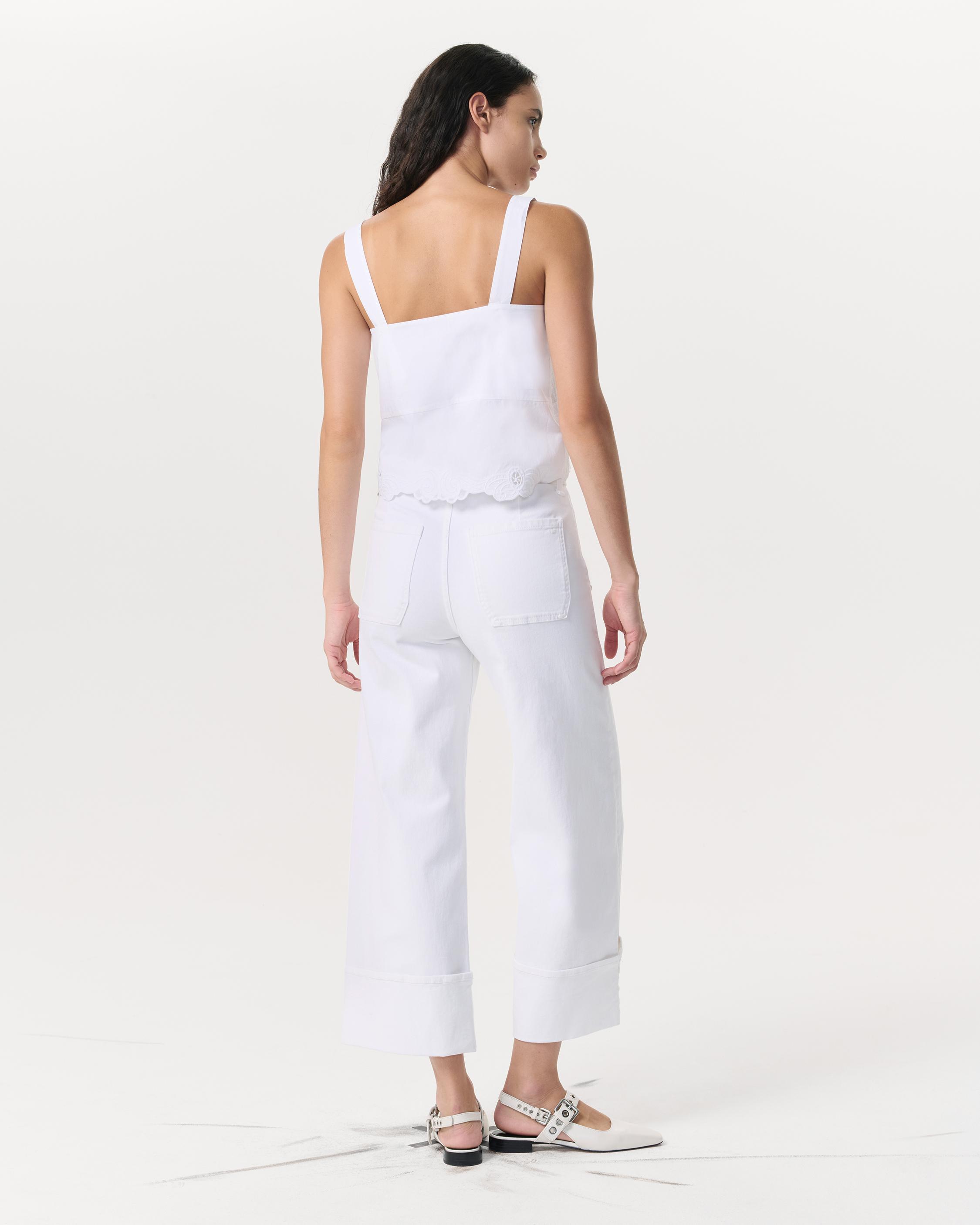 Clem Lace-Trim Poplin Tank Top image number 5
