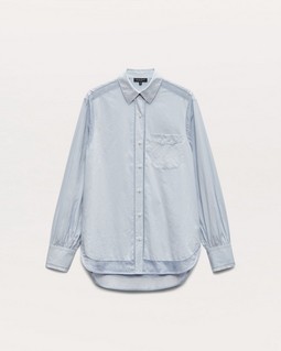 Maxine Poplin-Organza Shirt - Light Blue | rag & bone Maxine Poplin-Organza Shirt - Light Blue | rag & bone