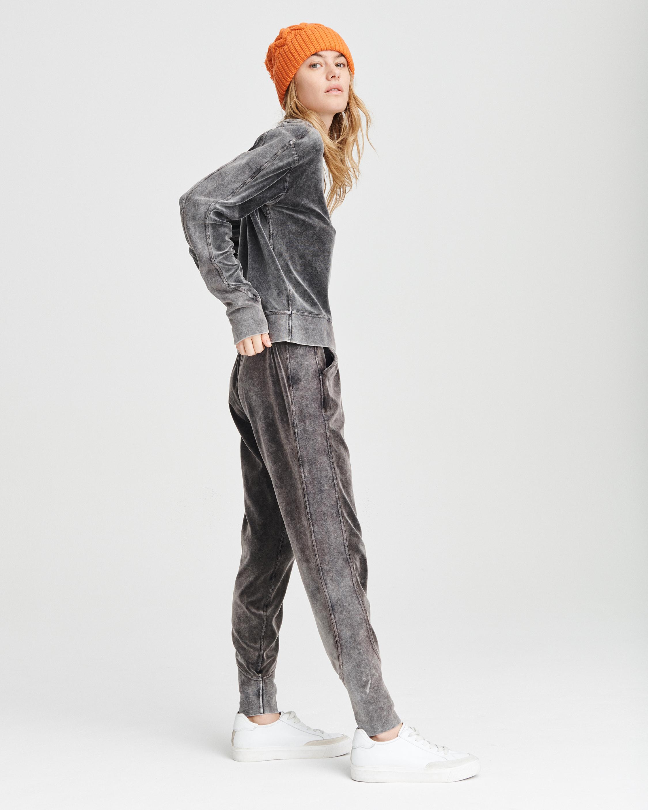 WASHED VELOUR PANT Washed Black rag & bone