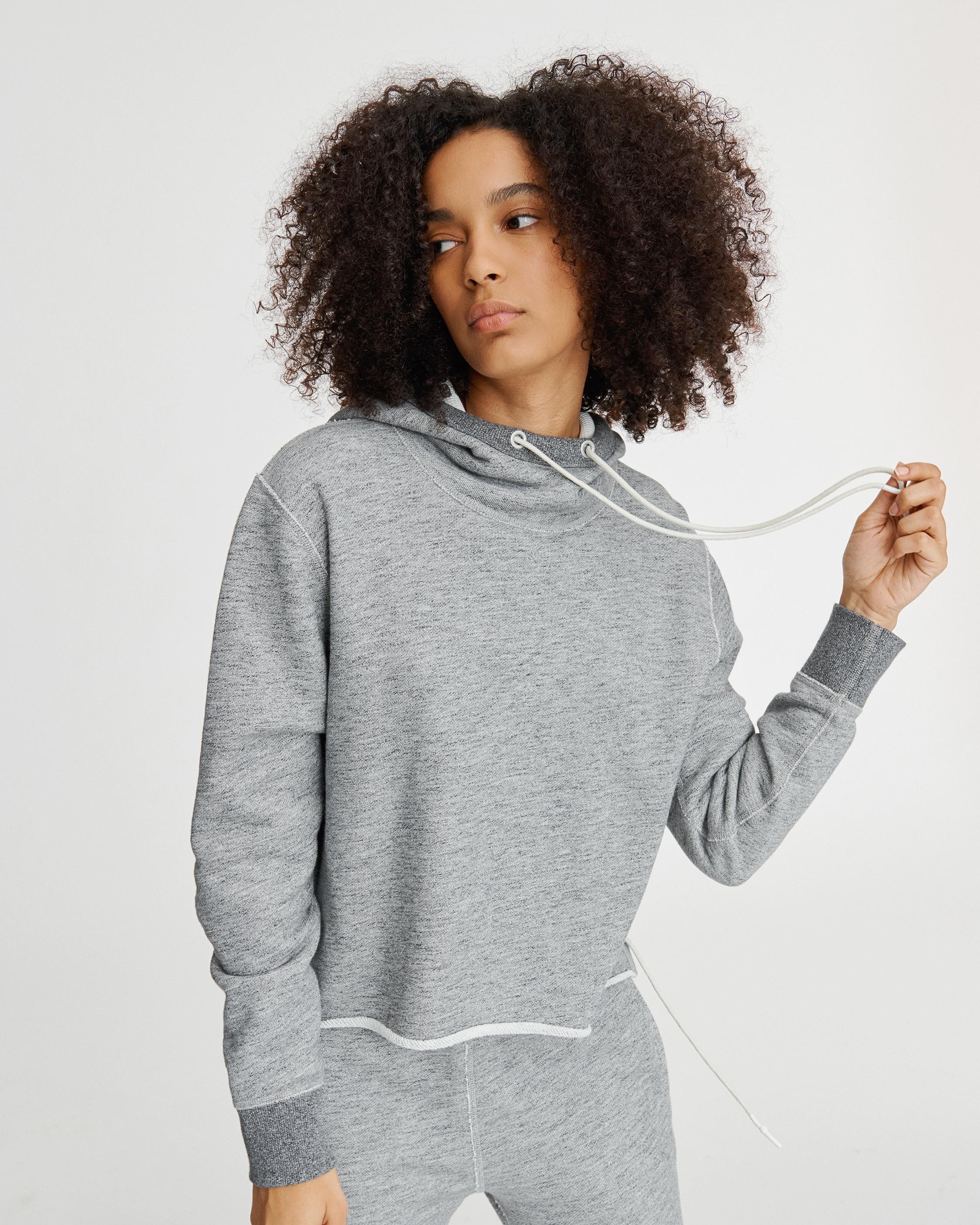 Amelia Lace-Up Cropped Hoodie