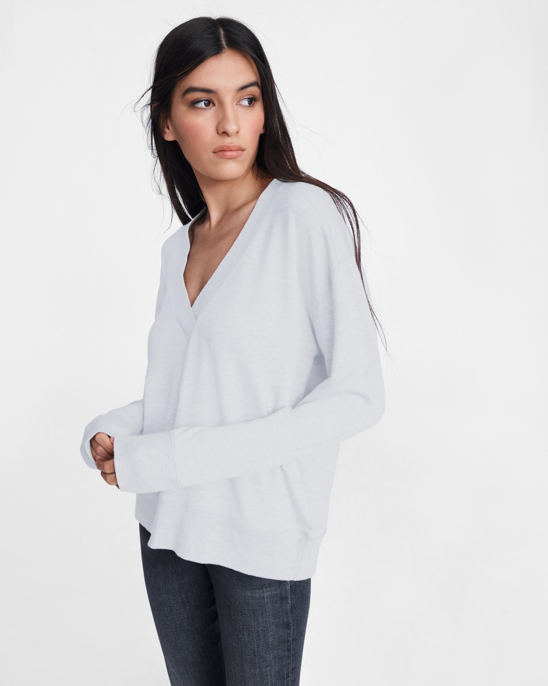 FLORA PULLOVER Pearl Blue rag bone