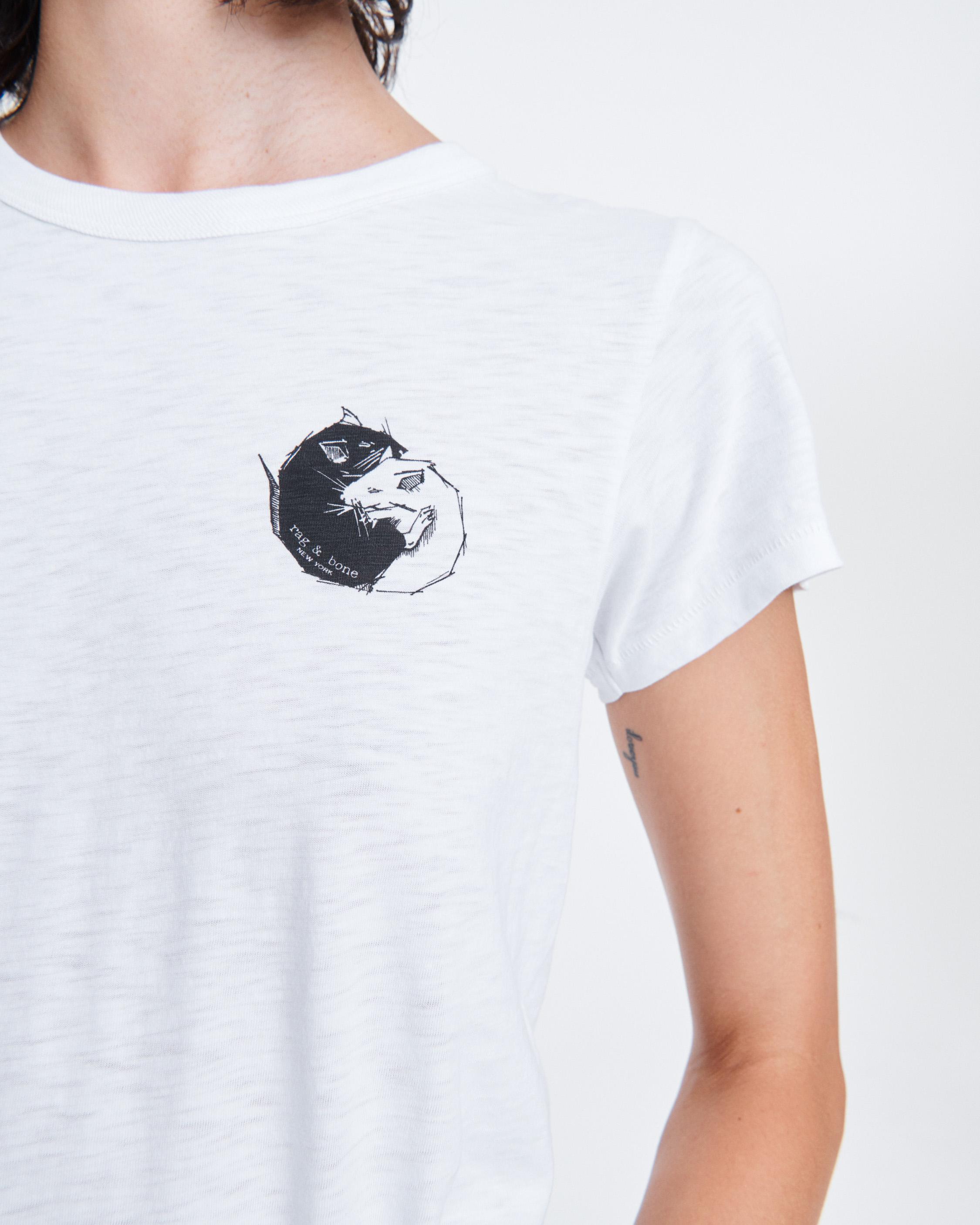 Yin Yang Rat White T-Shirt for Women | rag & bone