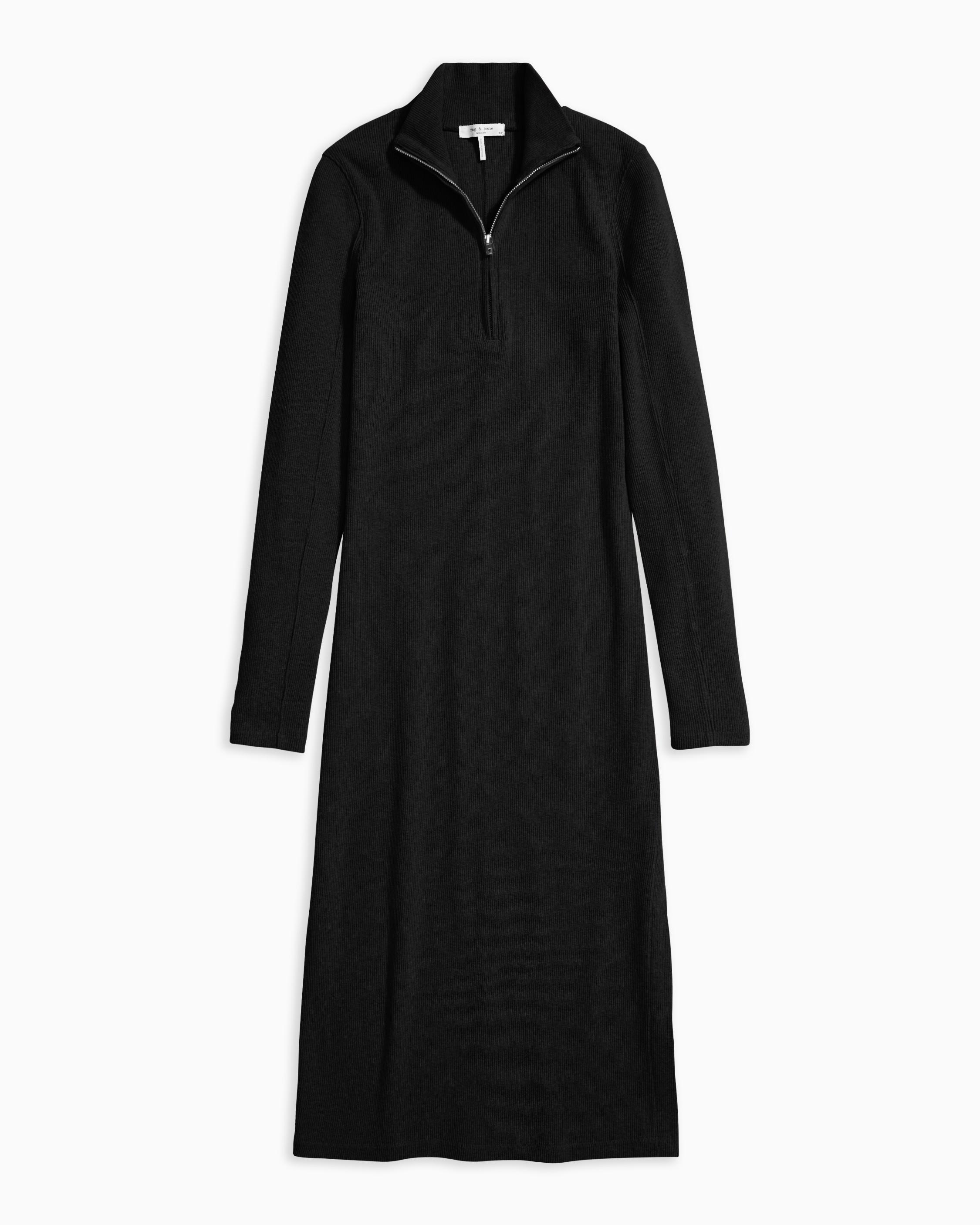 Laila Zip Midi Dress - Black | rag & bone