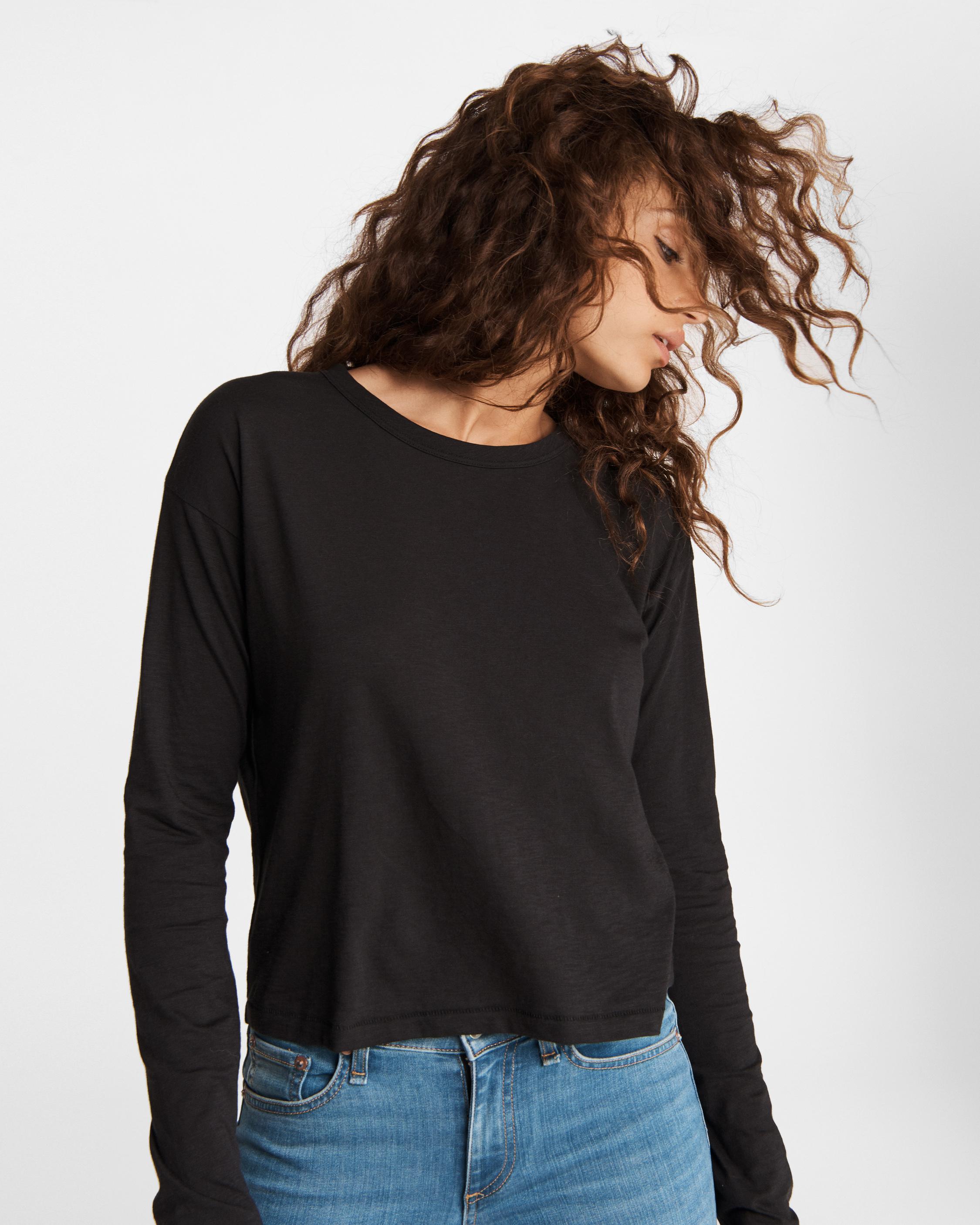 The Slub Cropped Long Sleeve image number 1
