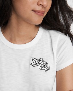 Scribble Rose Cotton Tee image number 5